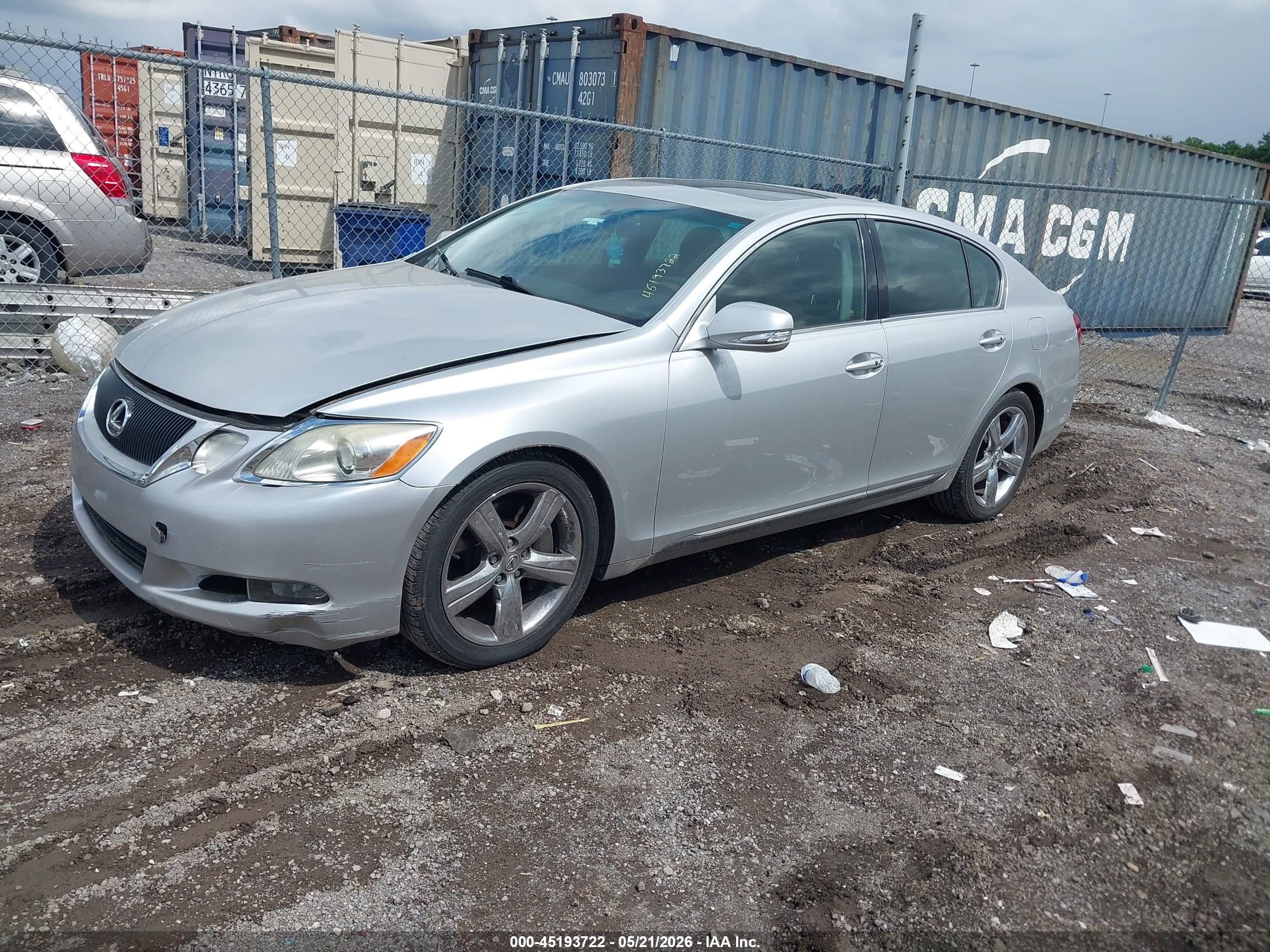 2008 Lexus Gs 350 Silver vin: JTHBE96S980040966