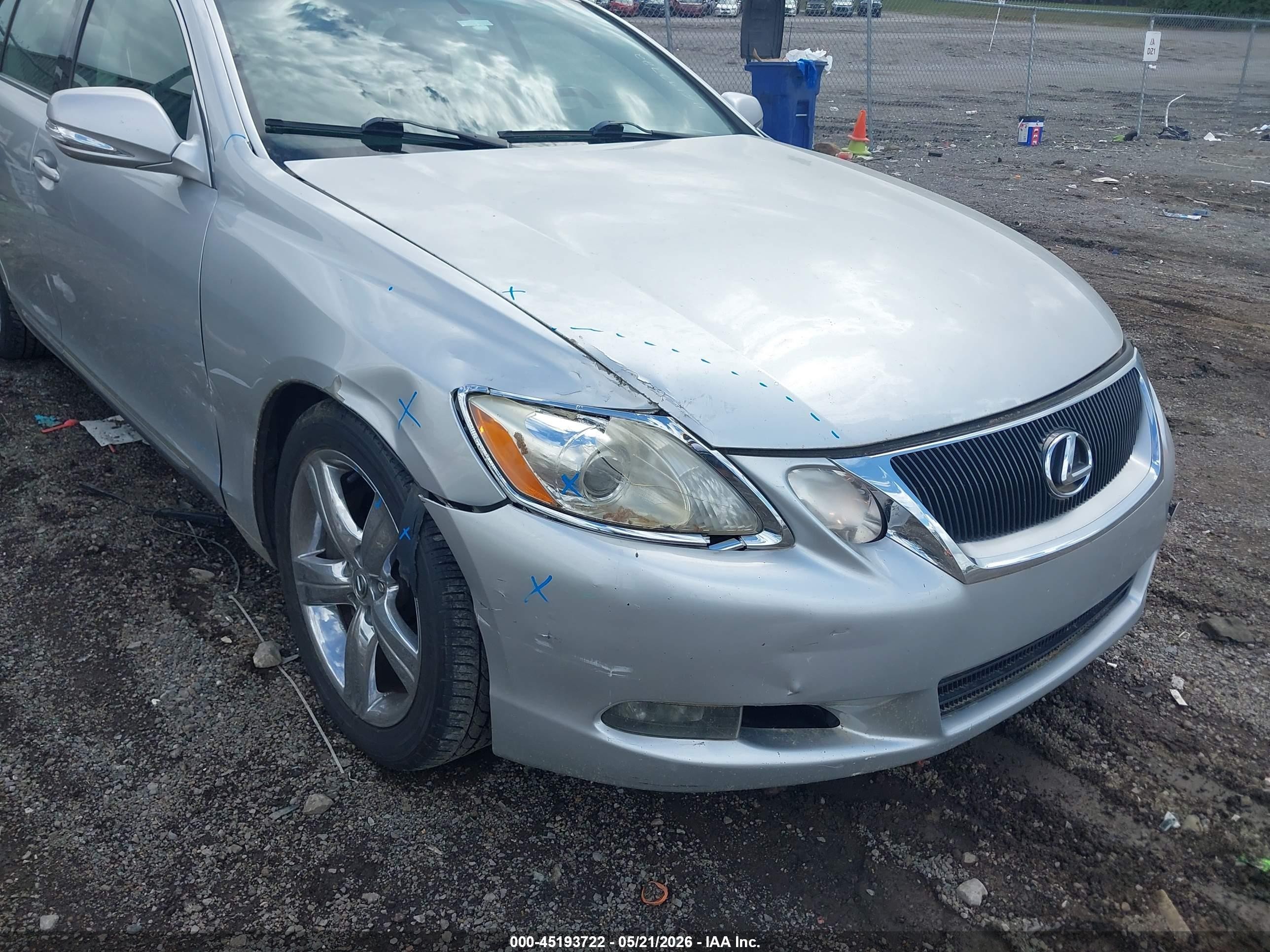 2008 Lexus Gs 350 Silver vin: JTHBE96S980040966