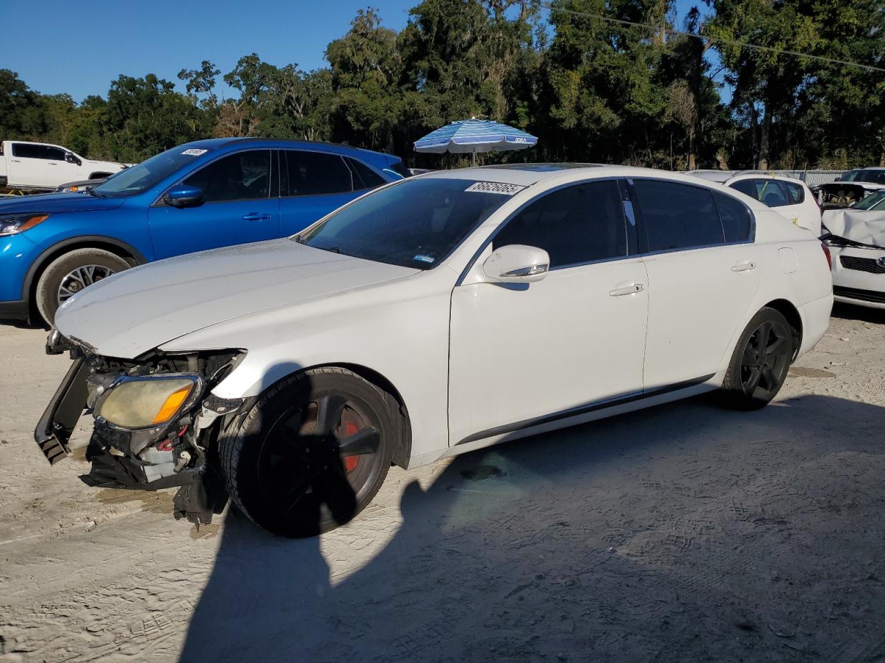2008 Lexus Gs 350 White vin: JTHBE96S980042703