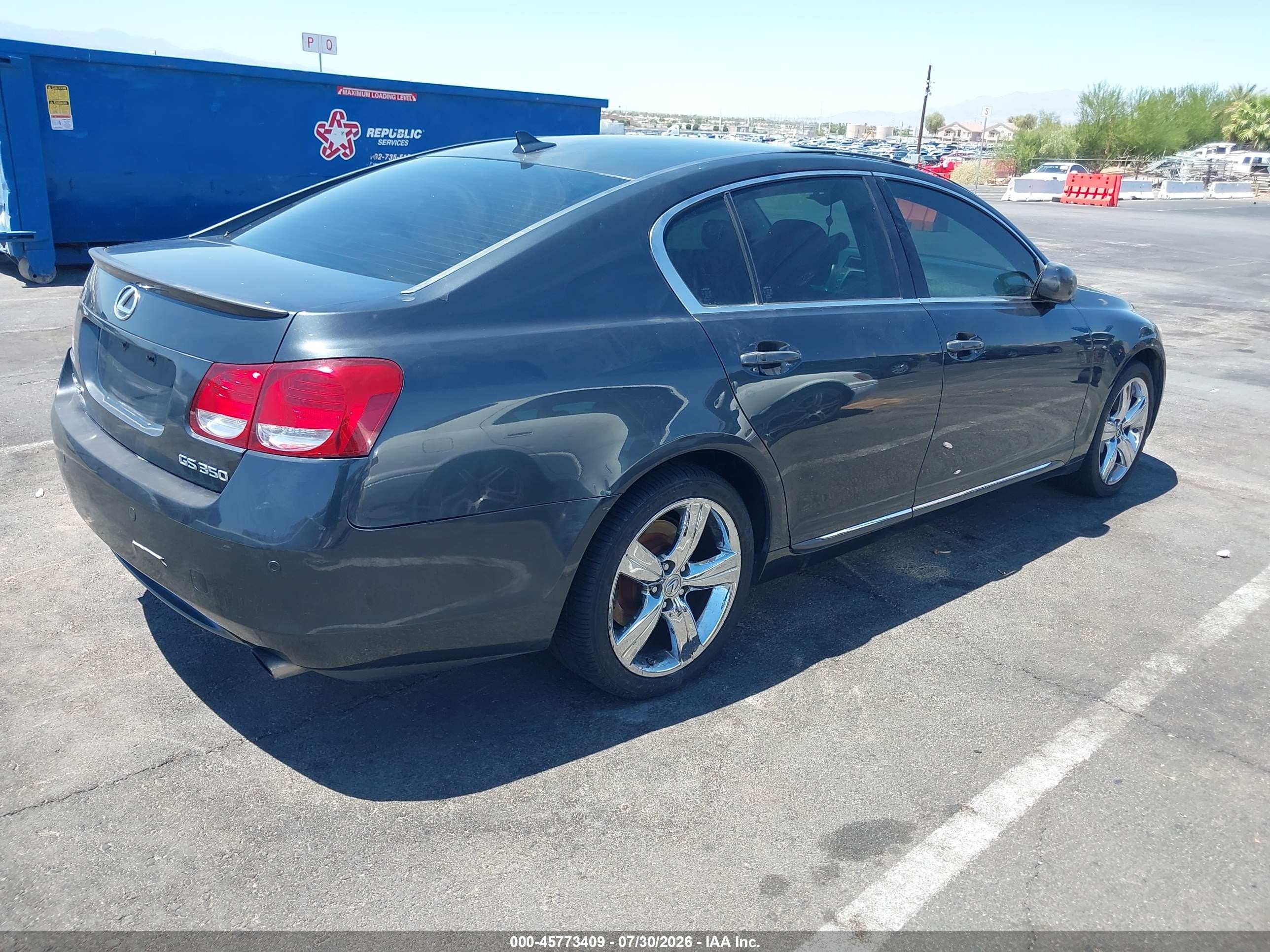 2007 Lexus Gs 350   Blue vin: JTHBE96SX70020823