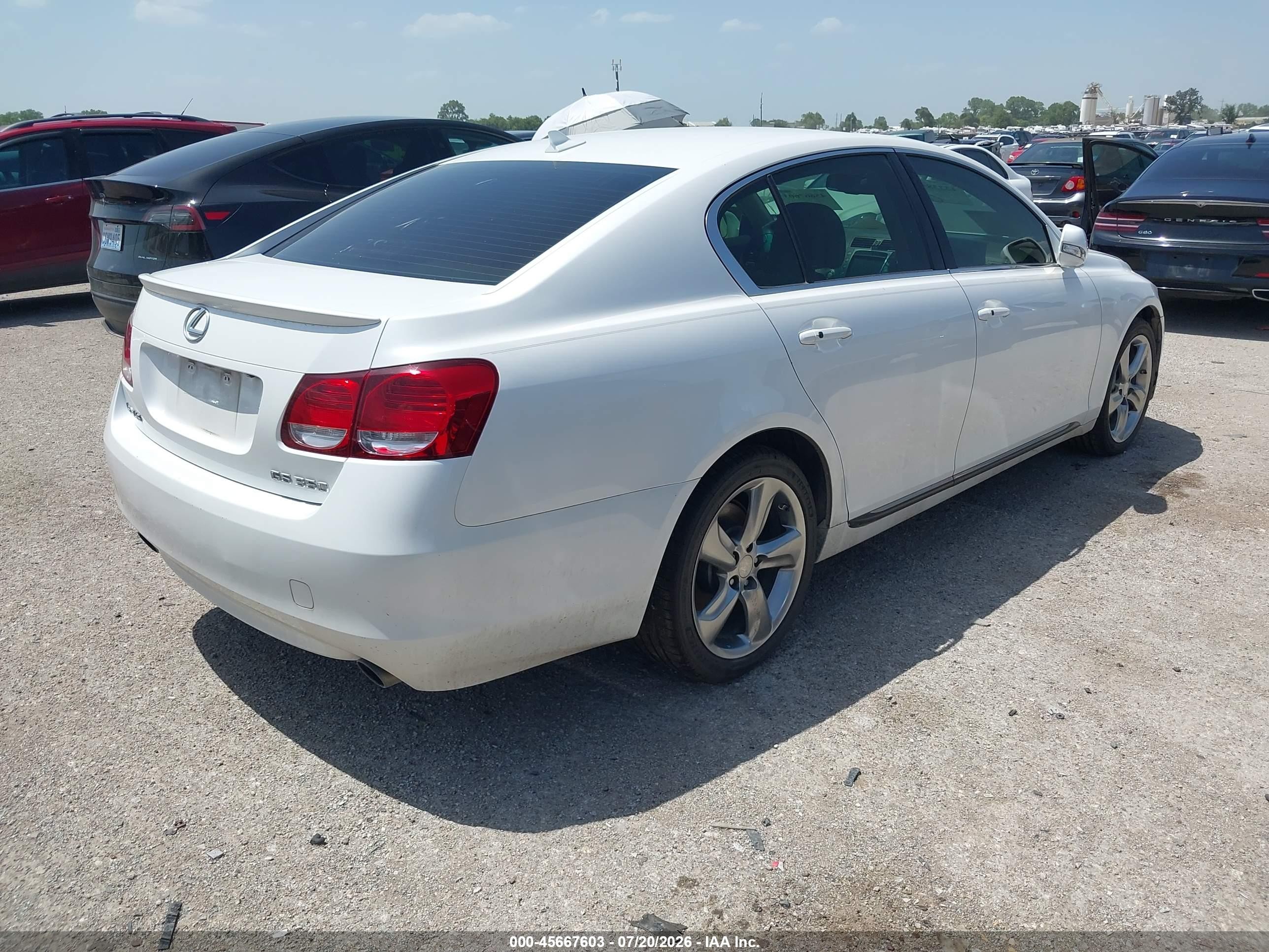 2008 Lexus Gs 350   White vin: JTHBE96SX80041267