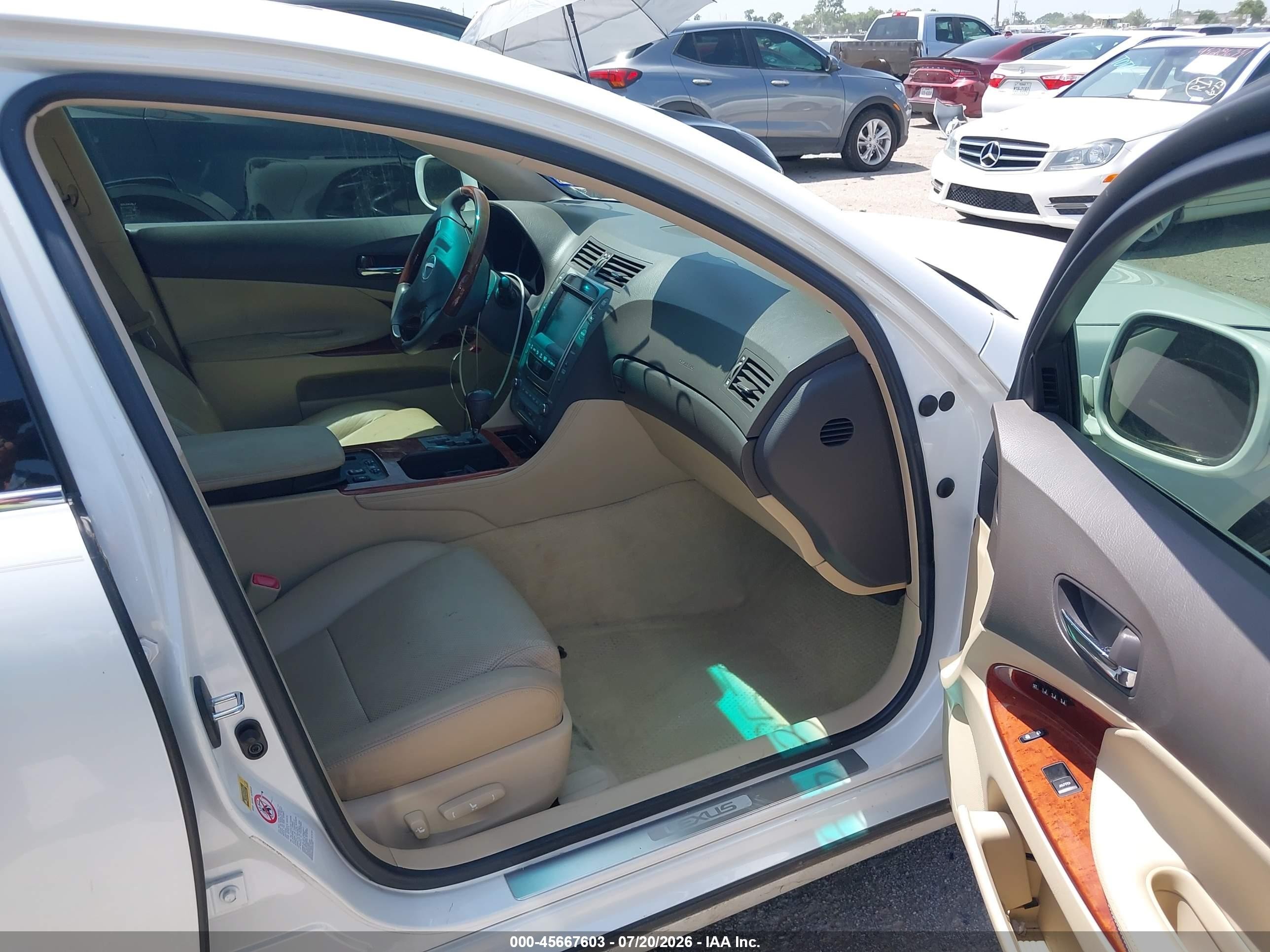 2008 Lexus Gs 350   White vin: JTHBE96SX80041267