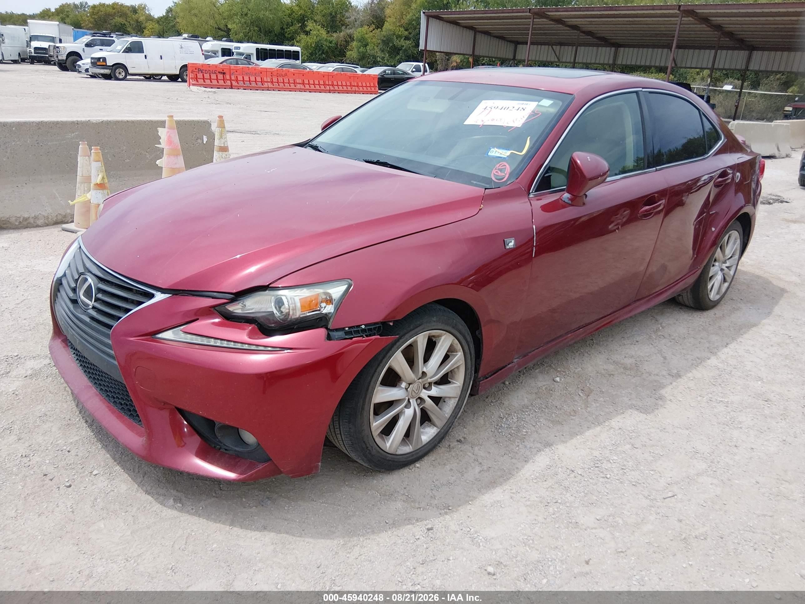 2014 Lexus Is 250   Red vin: JTHBF1D20E5029337