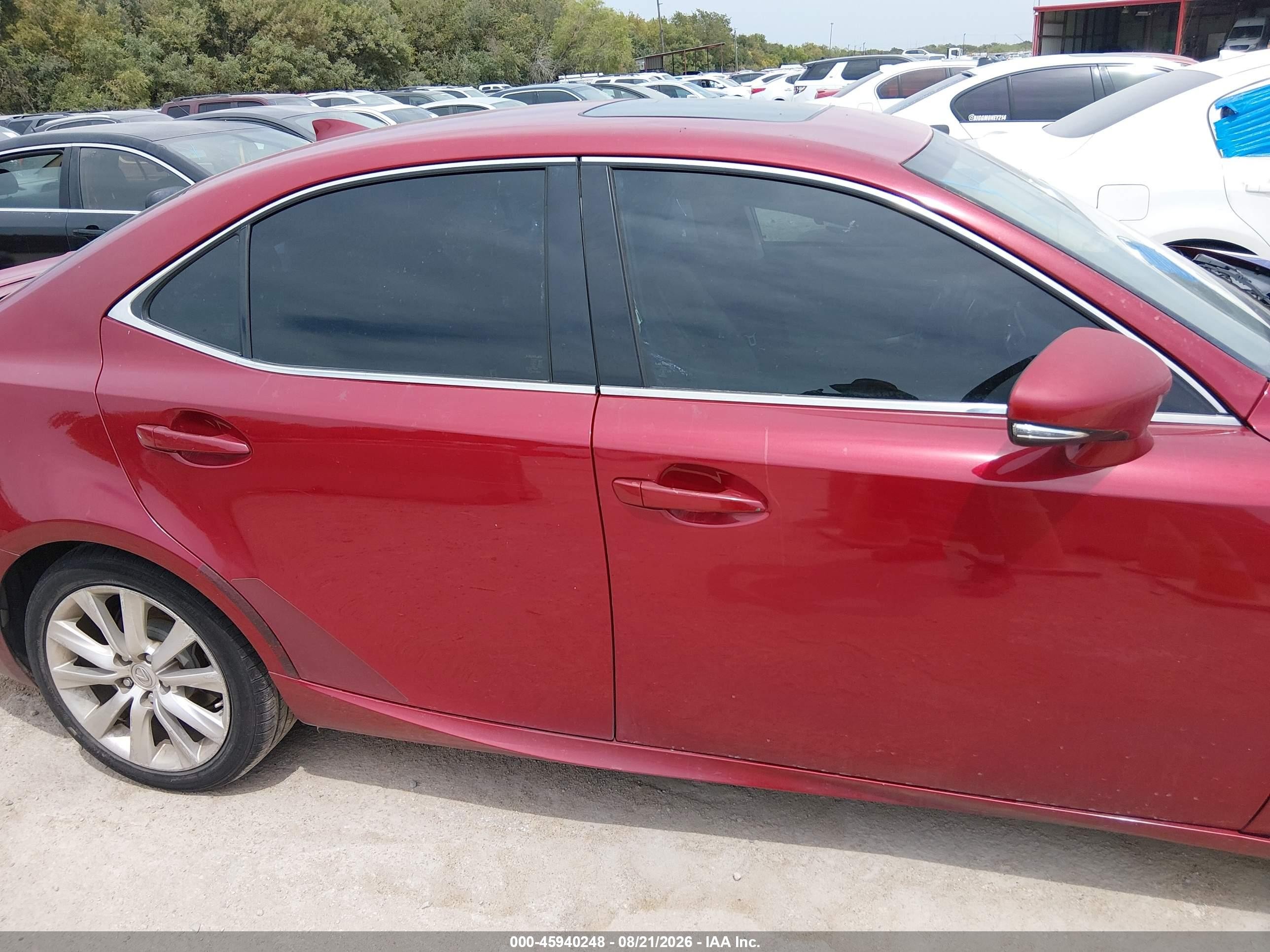 2014 Lexus Is 250   Red vin: JTHBF1D20E5029337