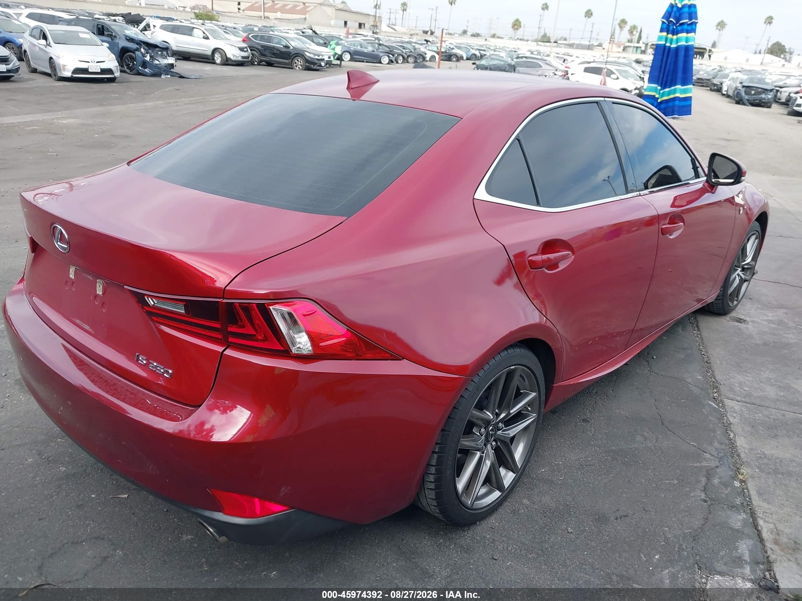 2014 Lexus Is 250   Red vin: JTHBF1D20E5034960