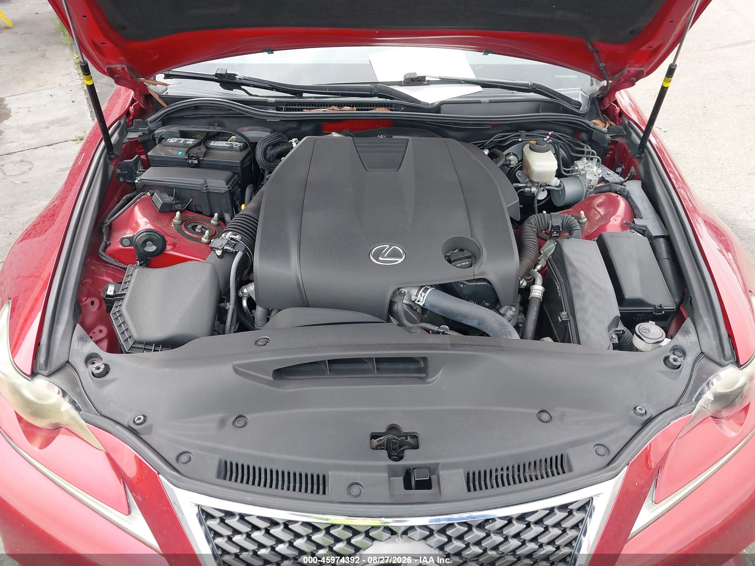 2014 Lexus Is 250   Red vin: JTHBF1D20E5034960