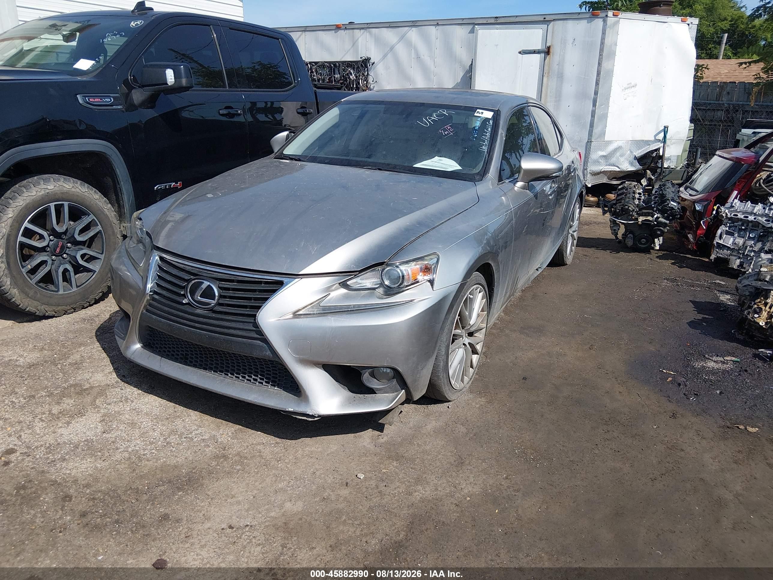 2014 Lexus Is 250   Silver vin: JTHBF1D20E5035218