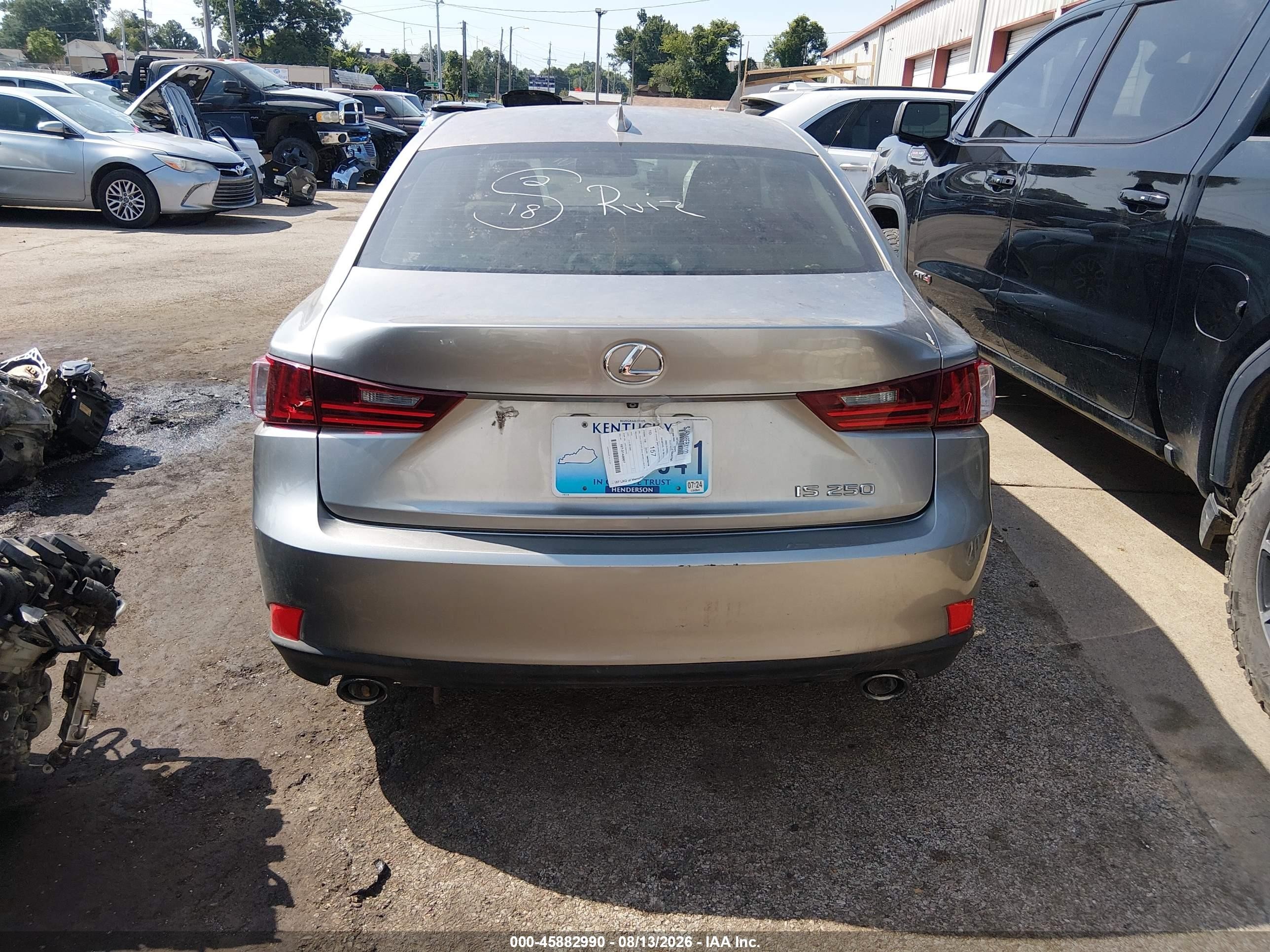 2014 Lexus Is 250   Silver vin: JTHBF1D20E5035218