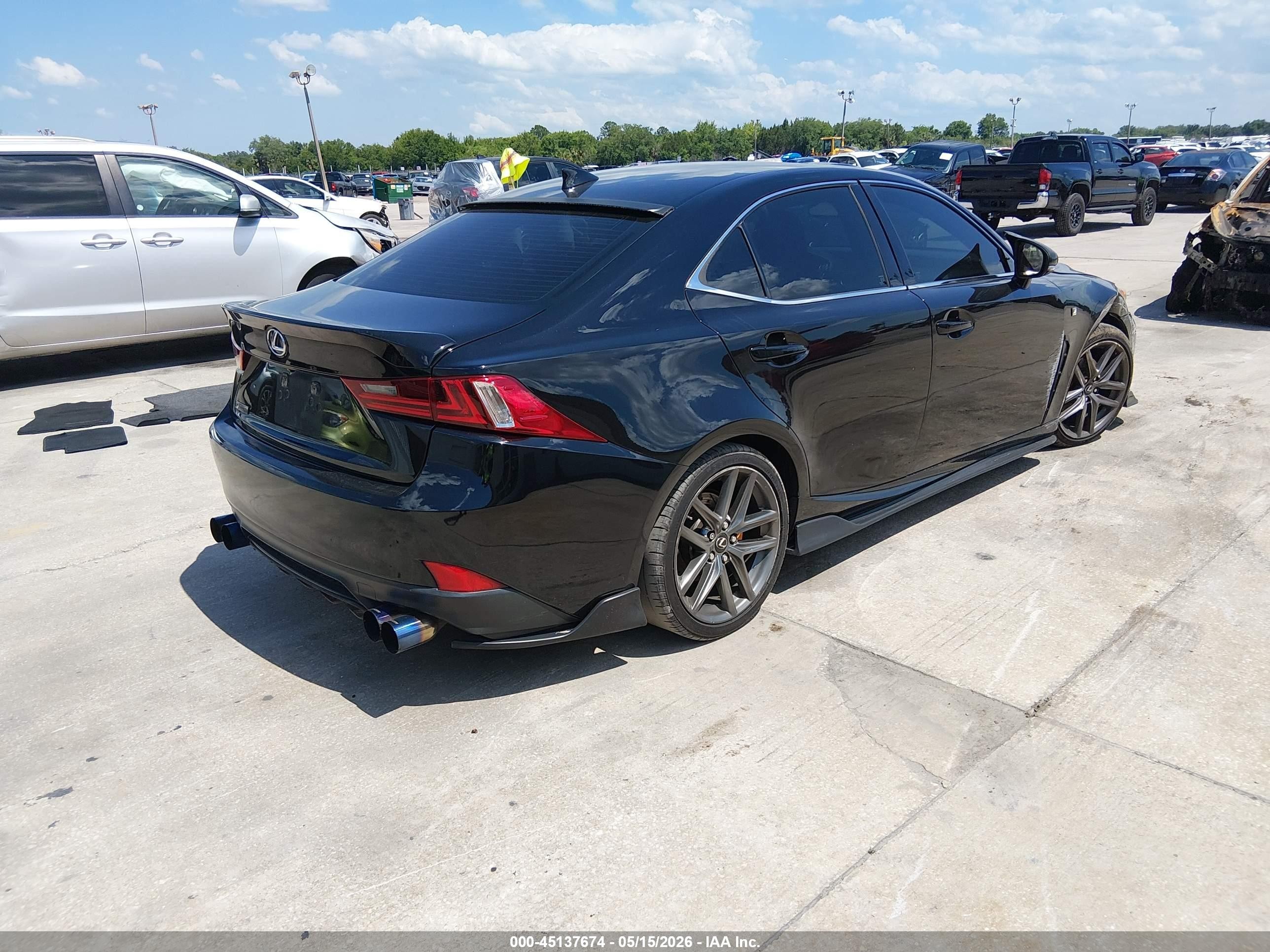 2015 Lexus Is 250   Black vin: JTHBF1D20F5046494