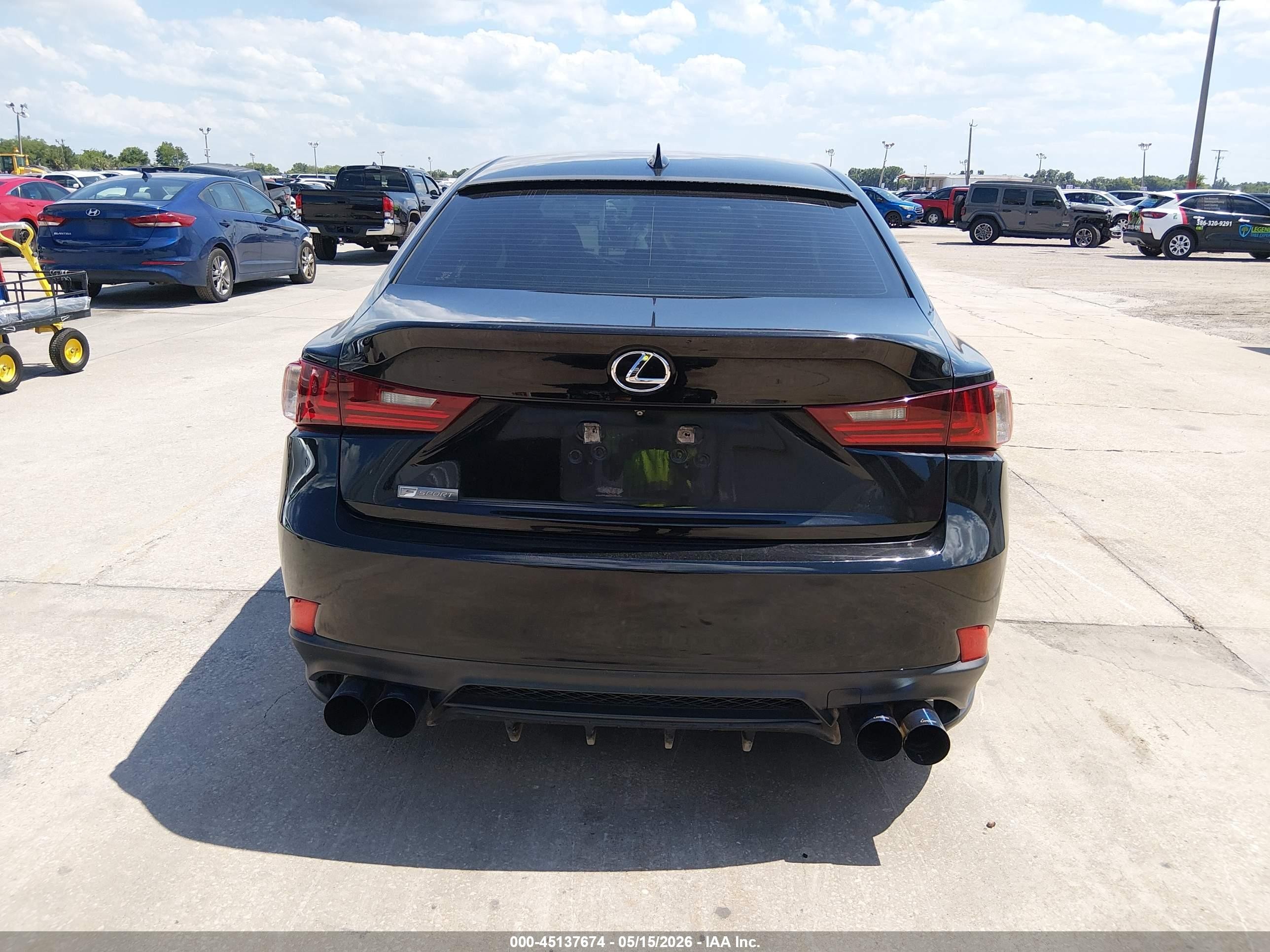 2015 Lexus Is 250   Black vin: JTHBF1D20F5046494