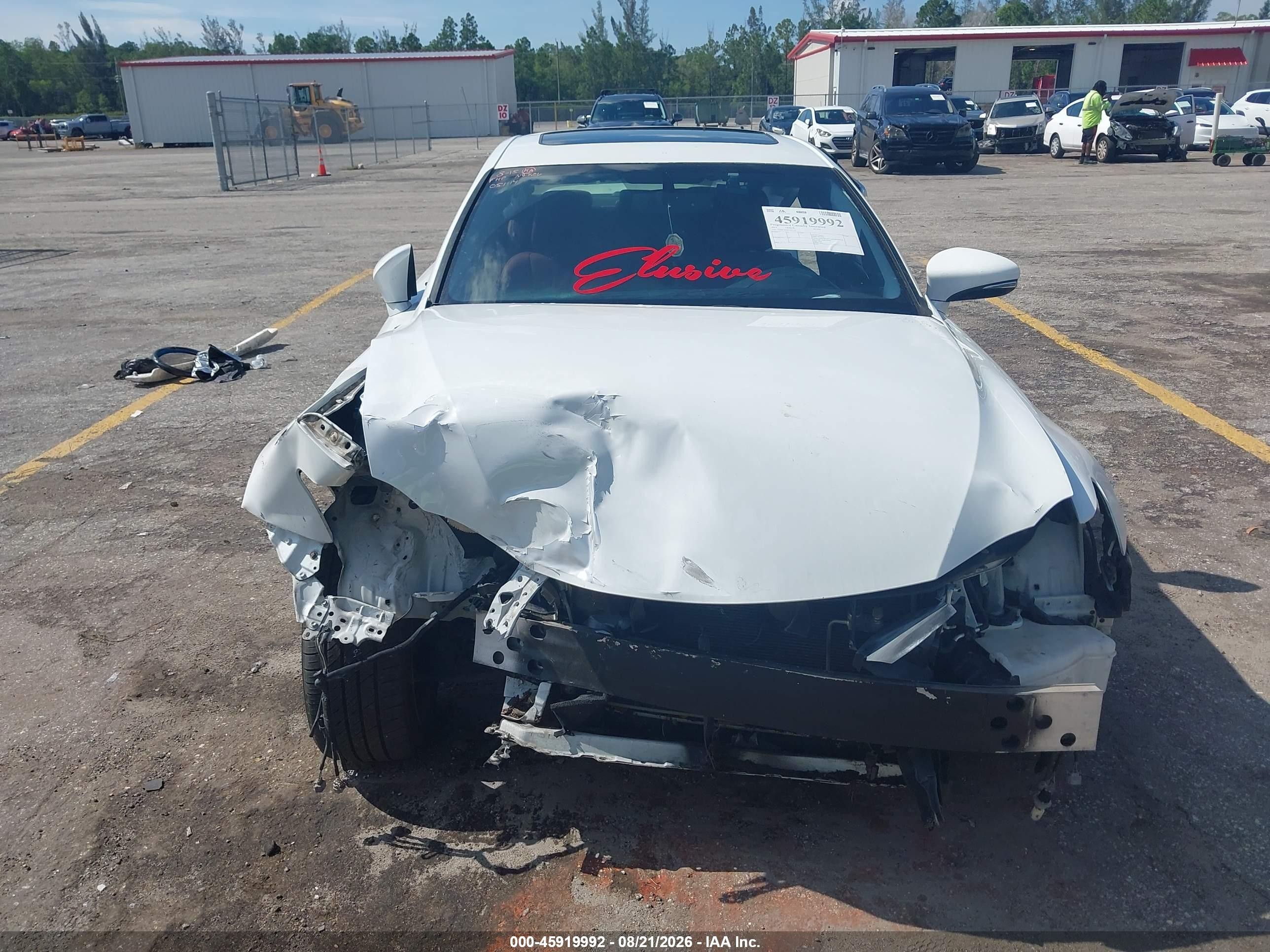 2015 Lexus Is 250   White vin: JTHBF1D20F5051114