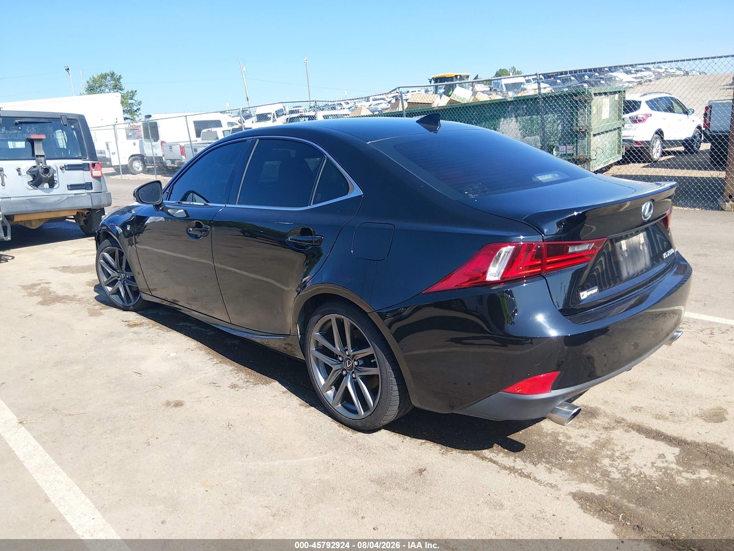 2015 Lexus Is 250   Black vin: JTHBF1D20F5064445