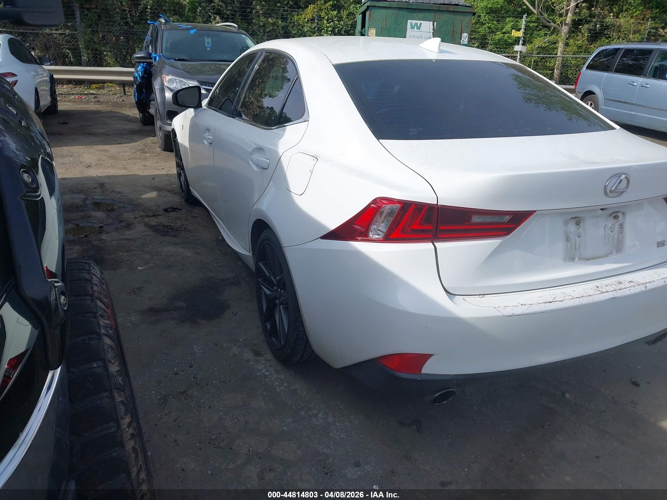 2014 Lexus Is 250   White vin: JTHBF1D21E5022025