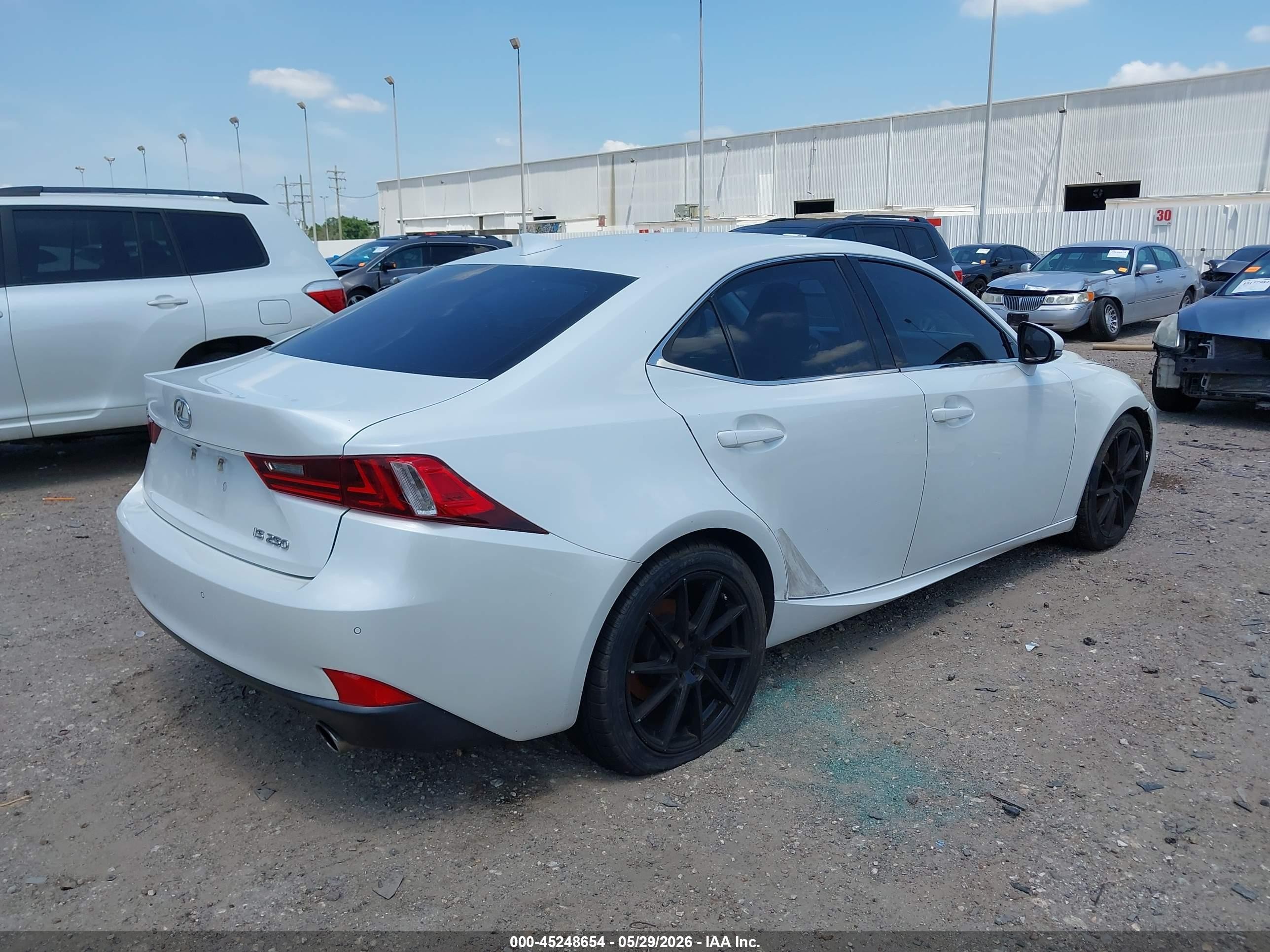 2014 Lexus Is 250   White vin: JTHBF1D21E5024423