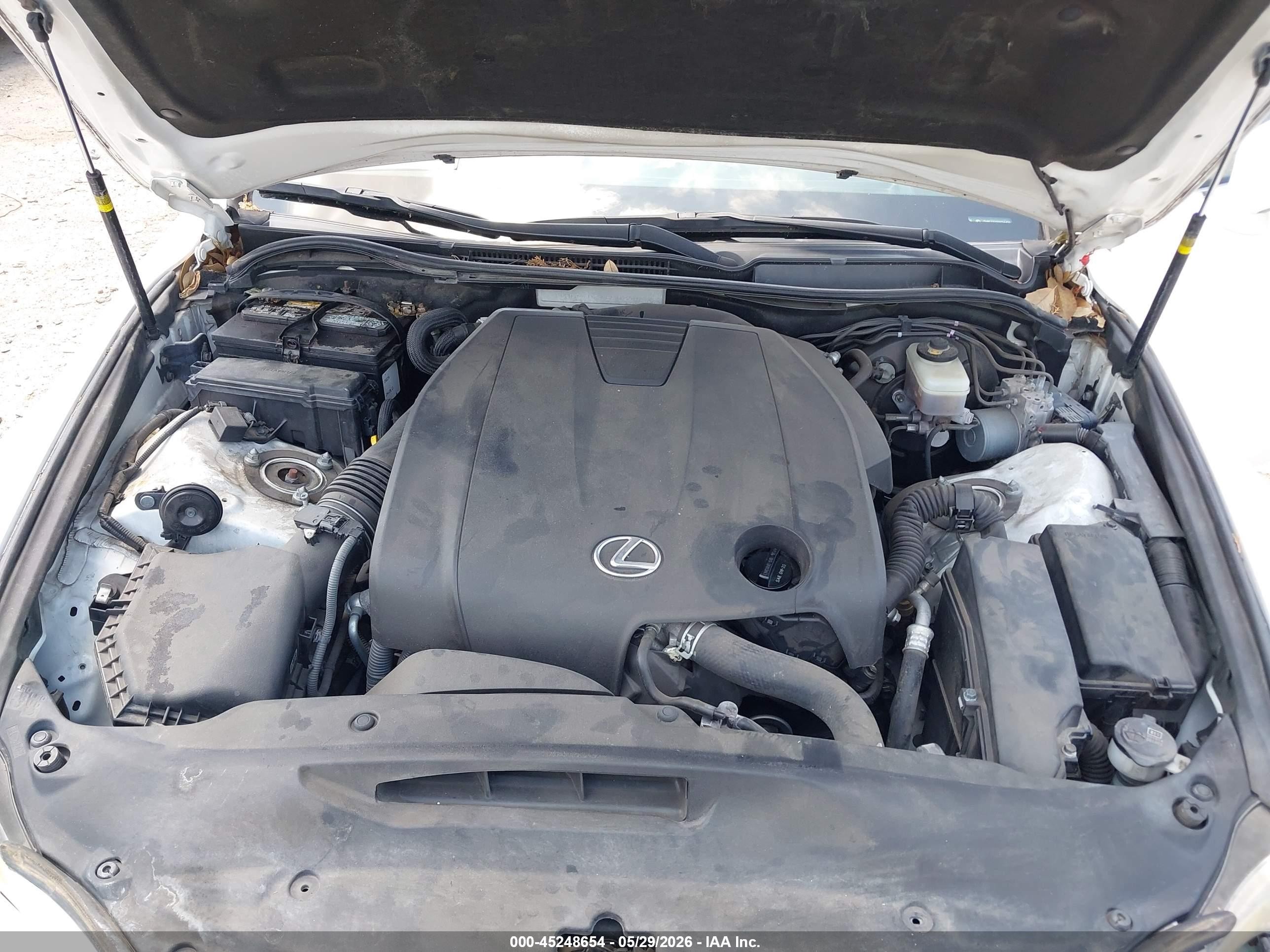 2014 Lexus Is 250   White vin: JTHBF1D21E5024423