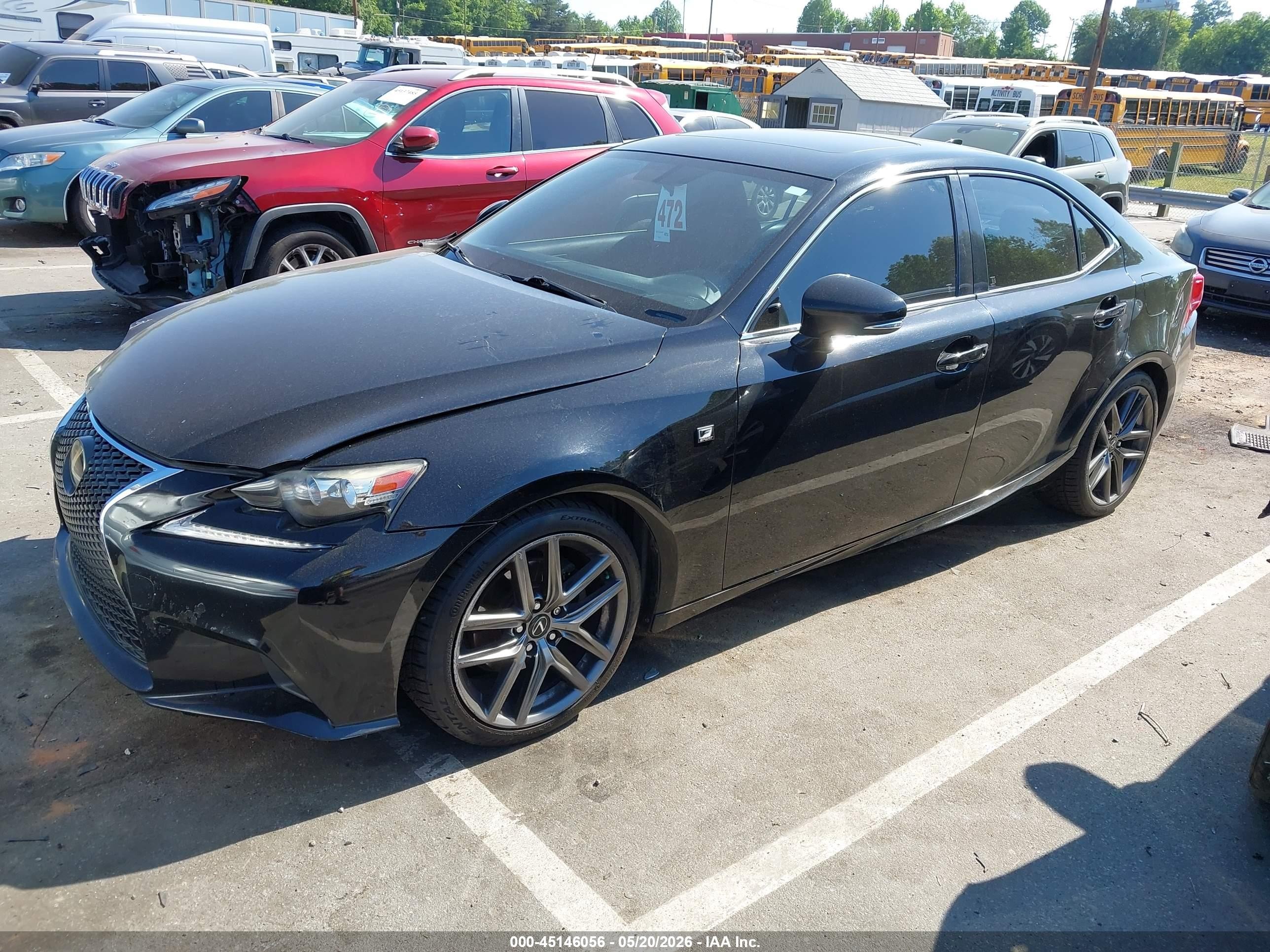 2014 Lexus Is 250   Black vin: JTHBF1D21E5032425