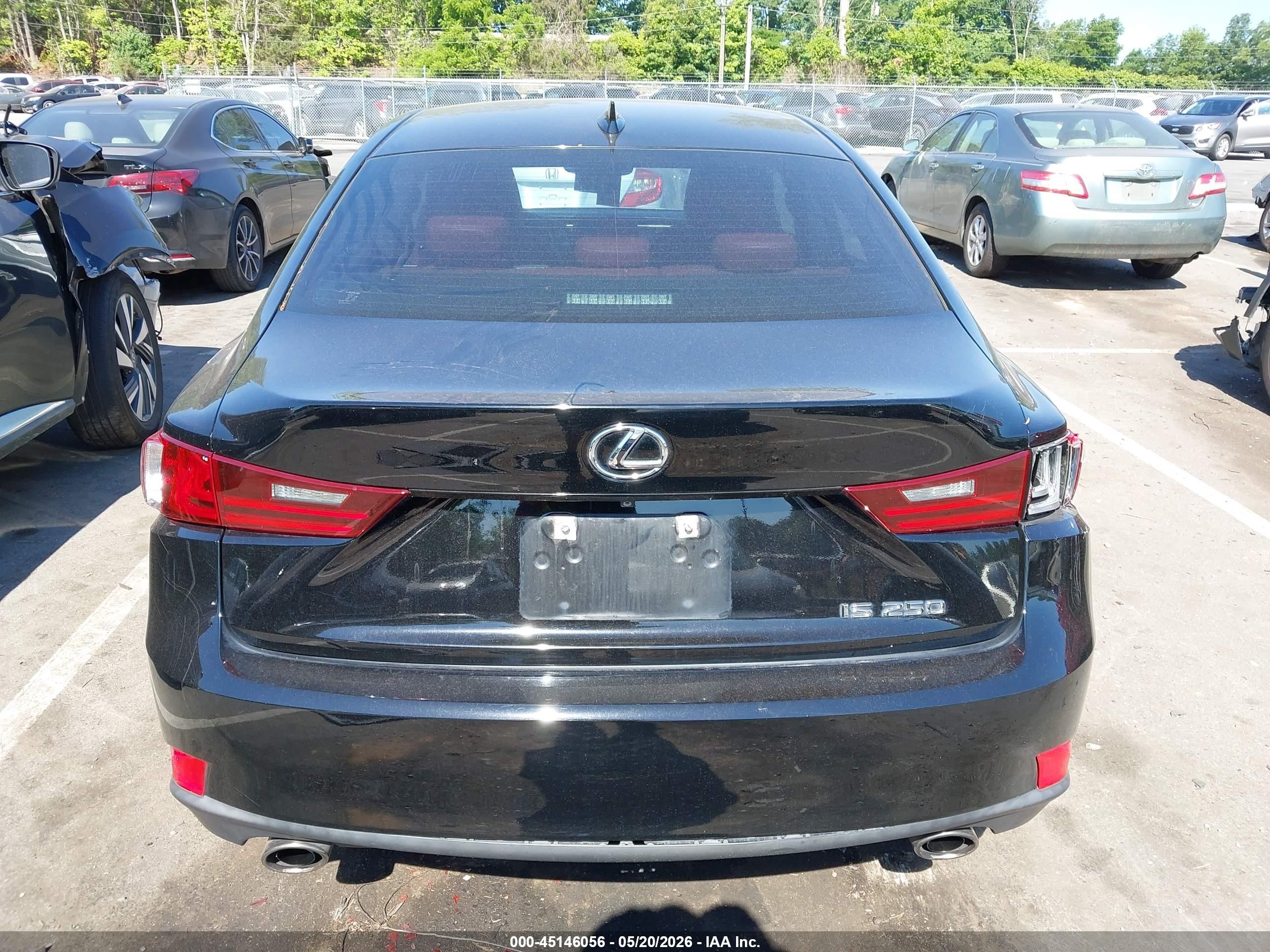 2014 Lexus Is 250   Black vin: JTHBF1D21E5032425