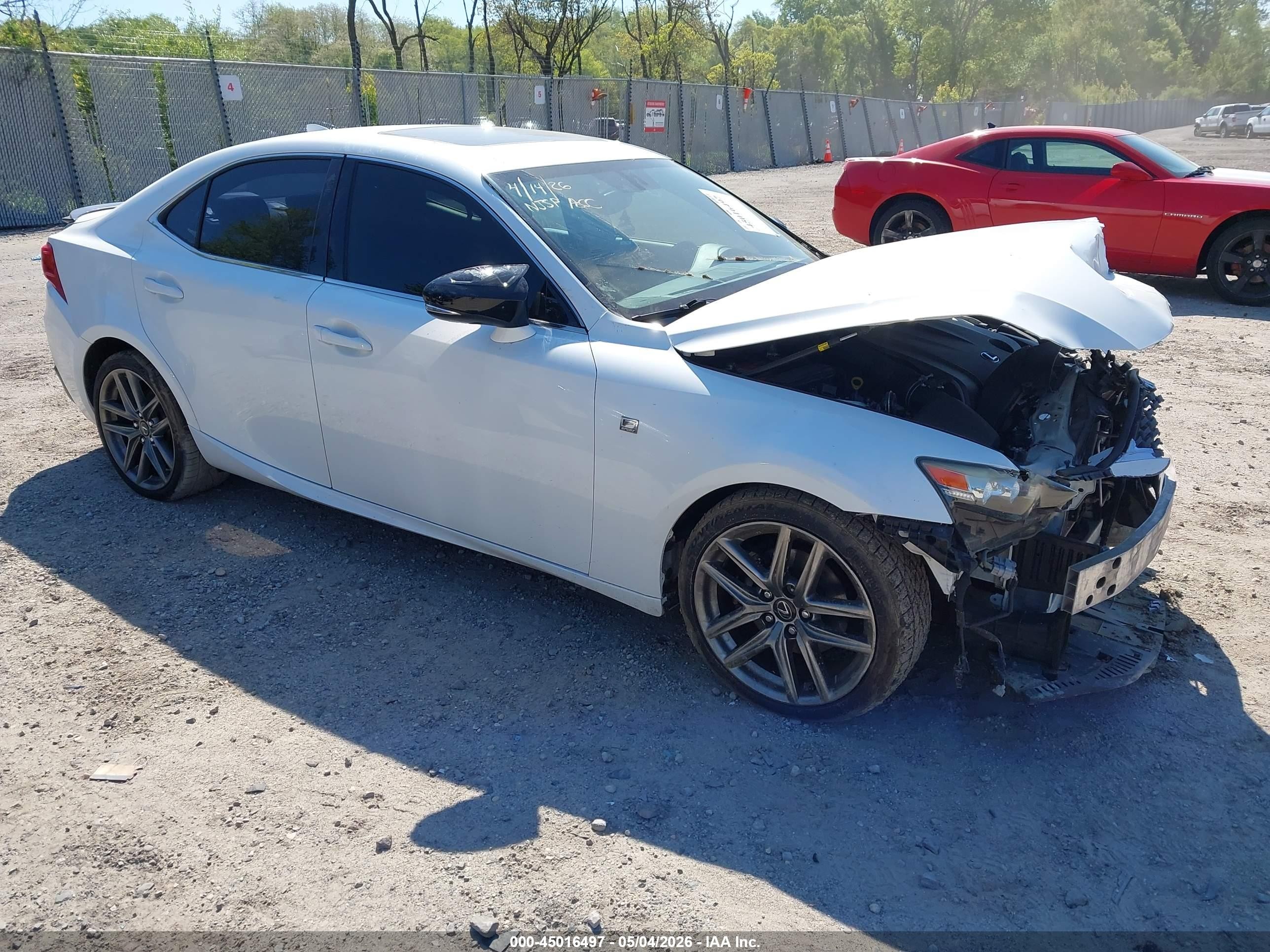 2014 Lexus Is 250   White vin: JTHBF1D21E5036667