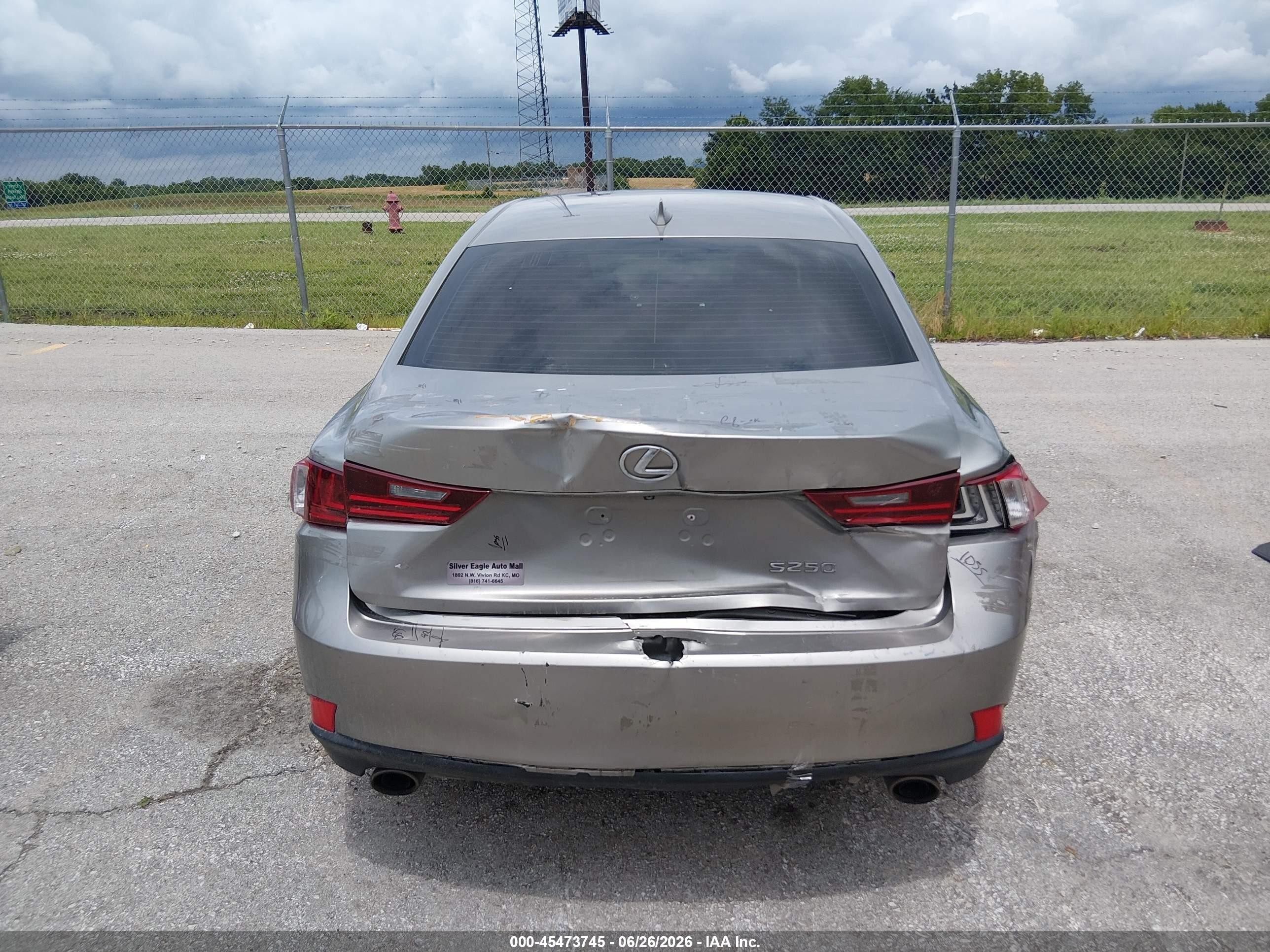 2014 Lexus Is 250   Silver vin: JTHBF1D21E5039889