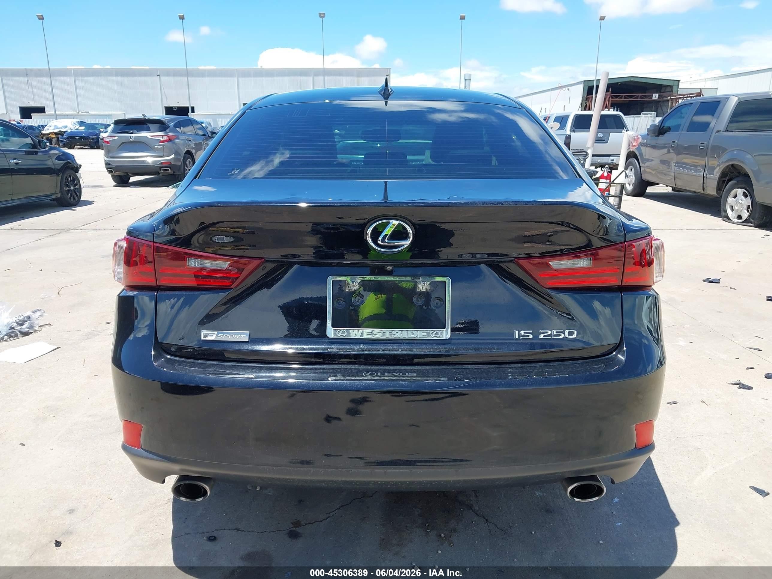 2015 Lexus Is 250   Черный vin: JTHBF1D21F5056824