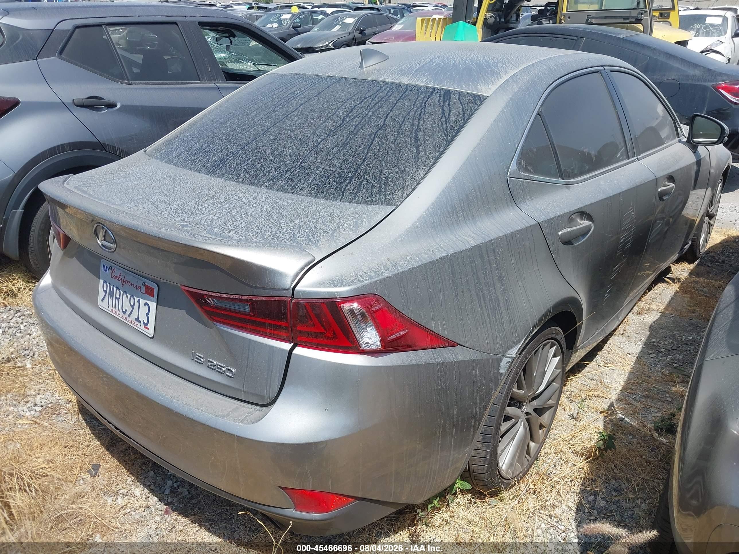 2015 Lexus Is 250   Серый vin: JTHBF1D21F5062316