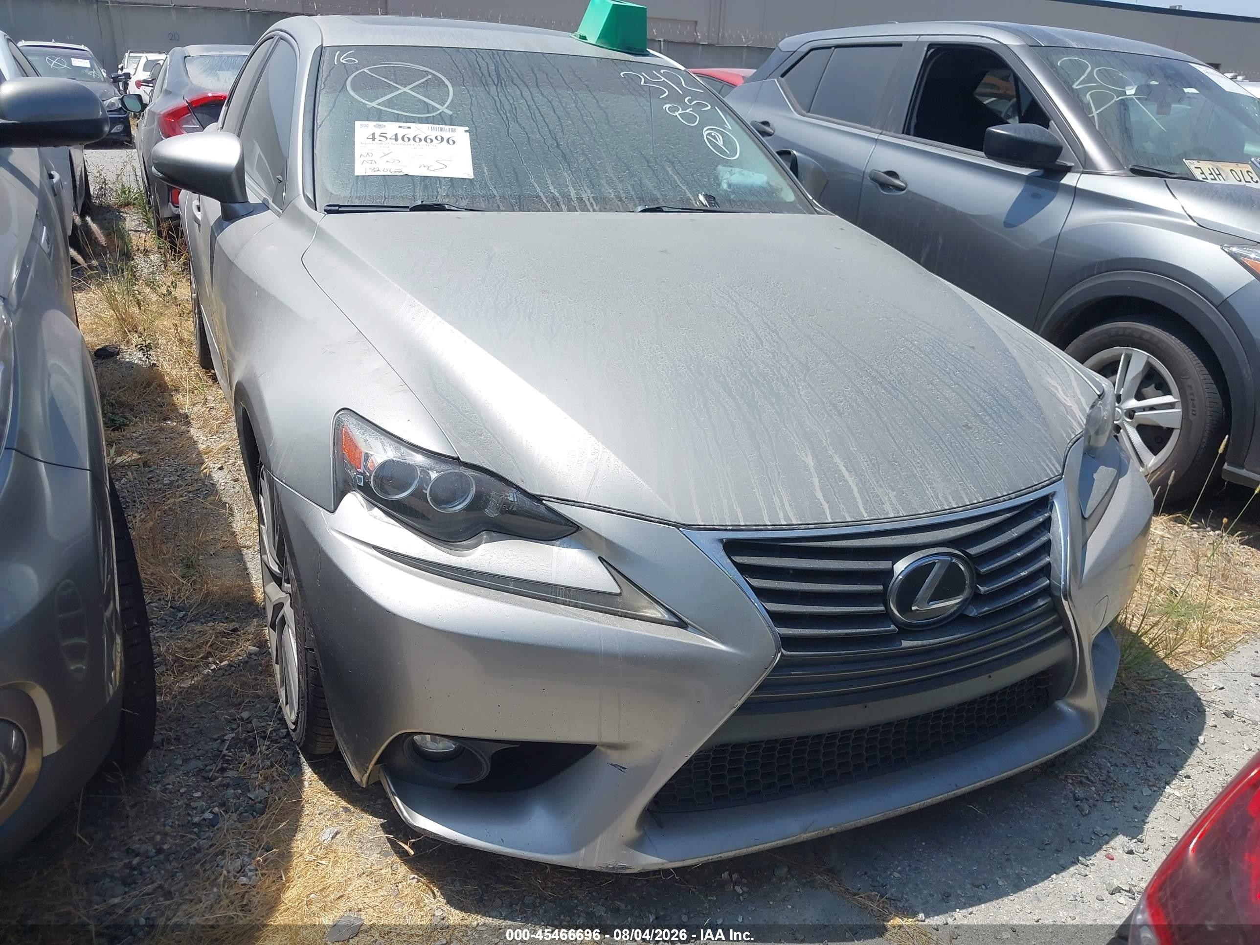 2015 Lexus Is 250   Серый vin: JTHBF1D21F5062316