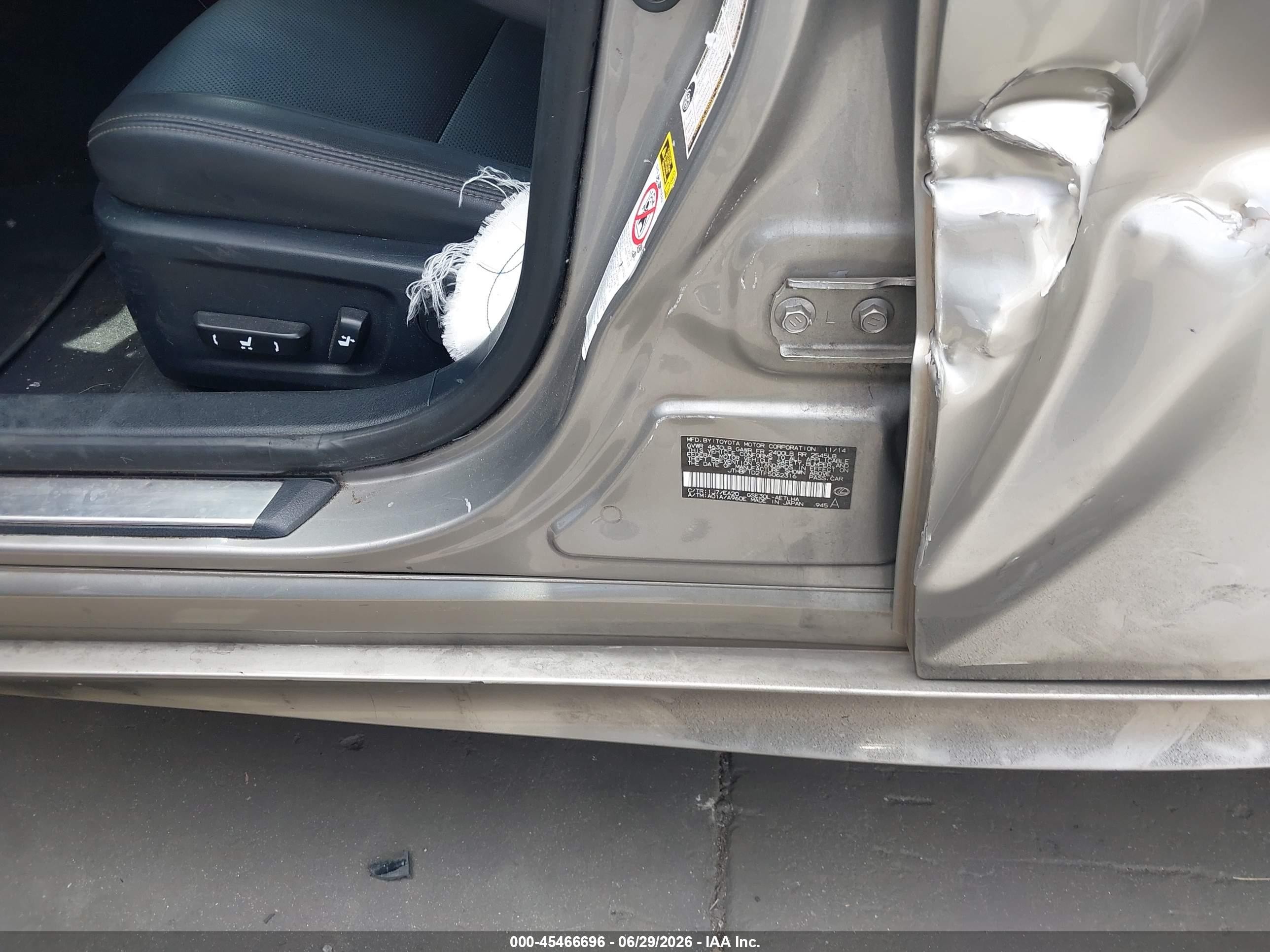 2015 Lexus Is 250   Серый vin: JTHBF1D21F5062316