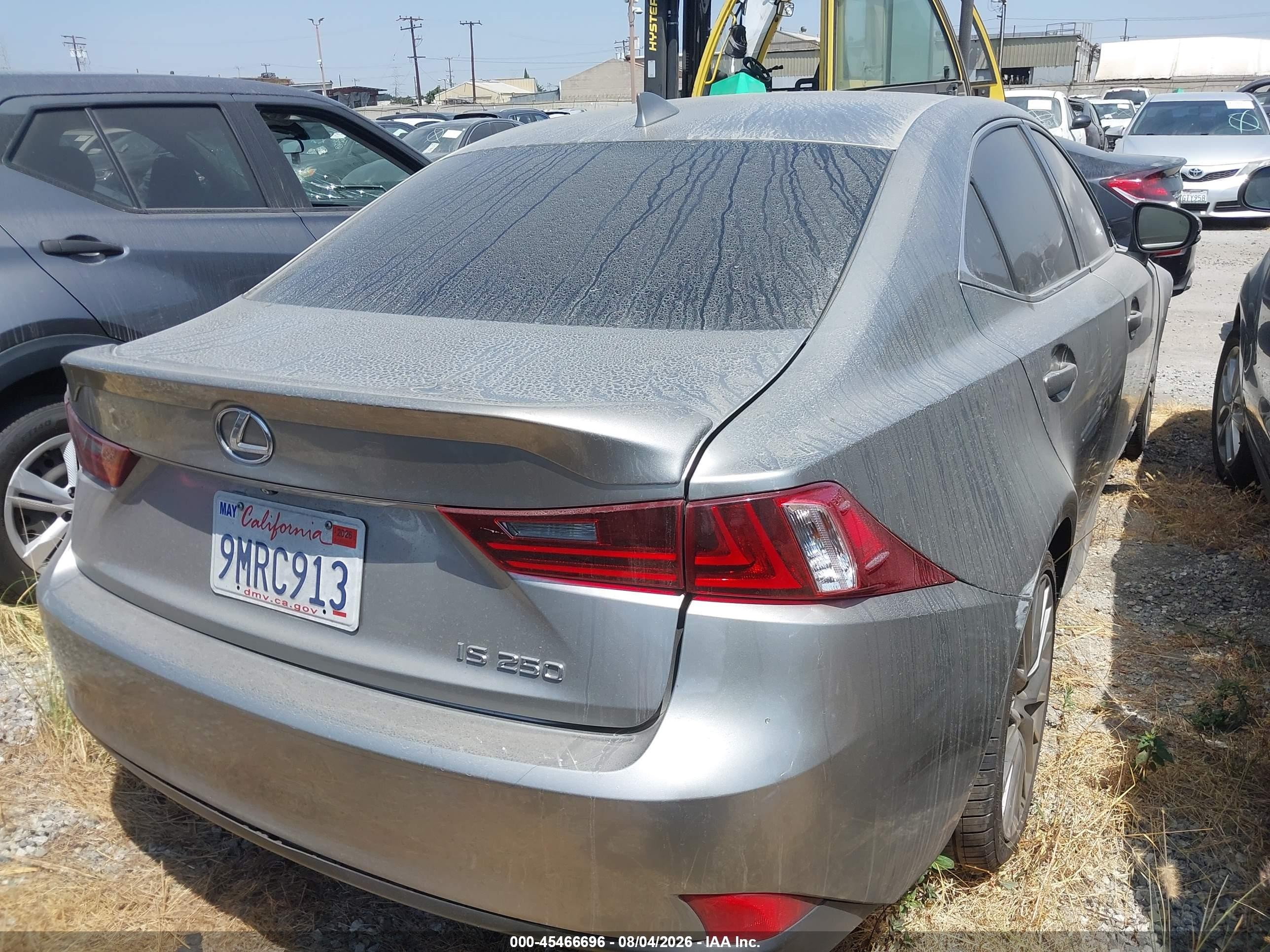 2015 Lexus Is 250   Серый vin: JTHBF1D21F5062316