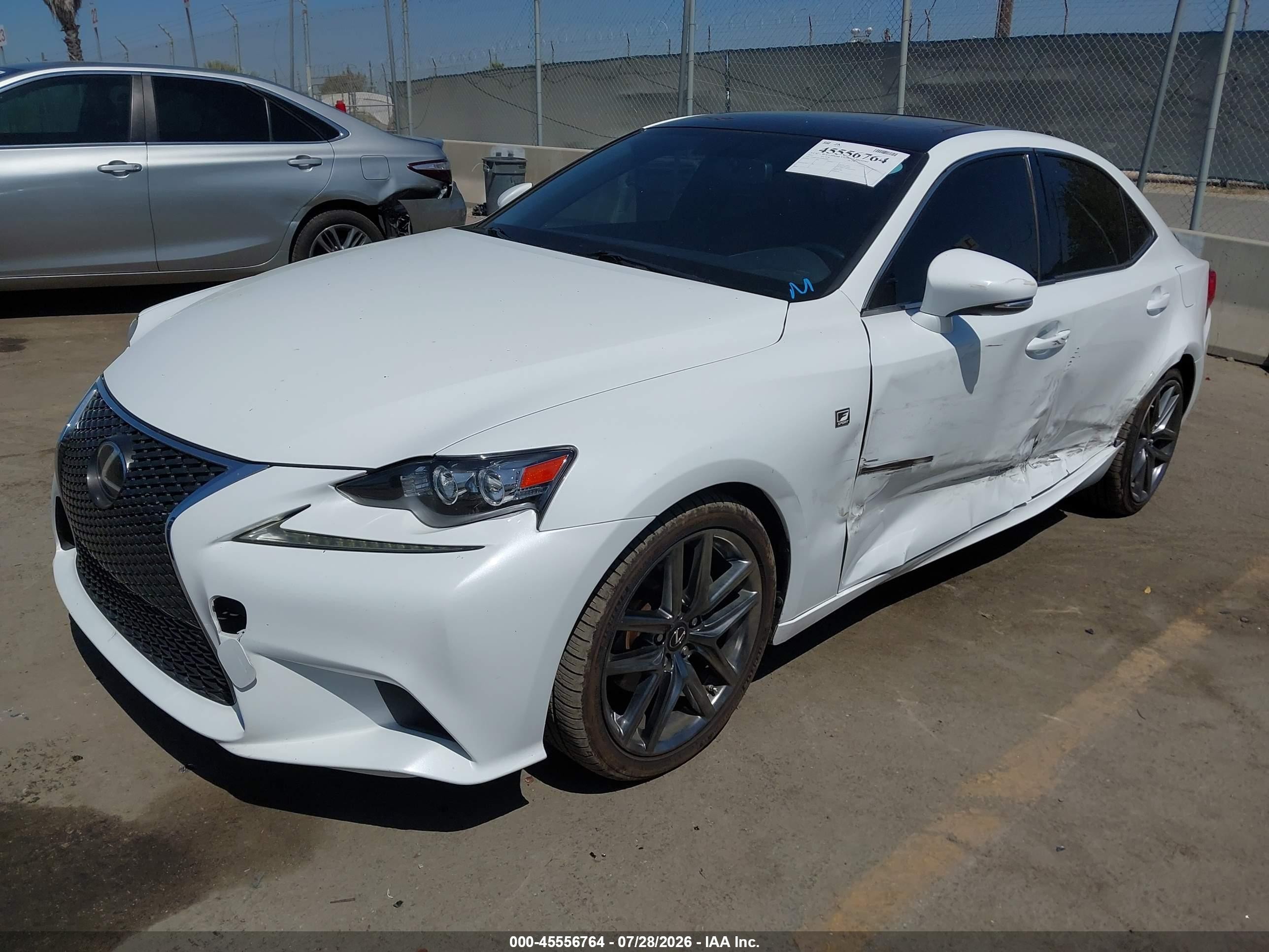 2015 Lexus Is 250   White vin: JTHBF1D21F5064681