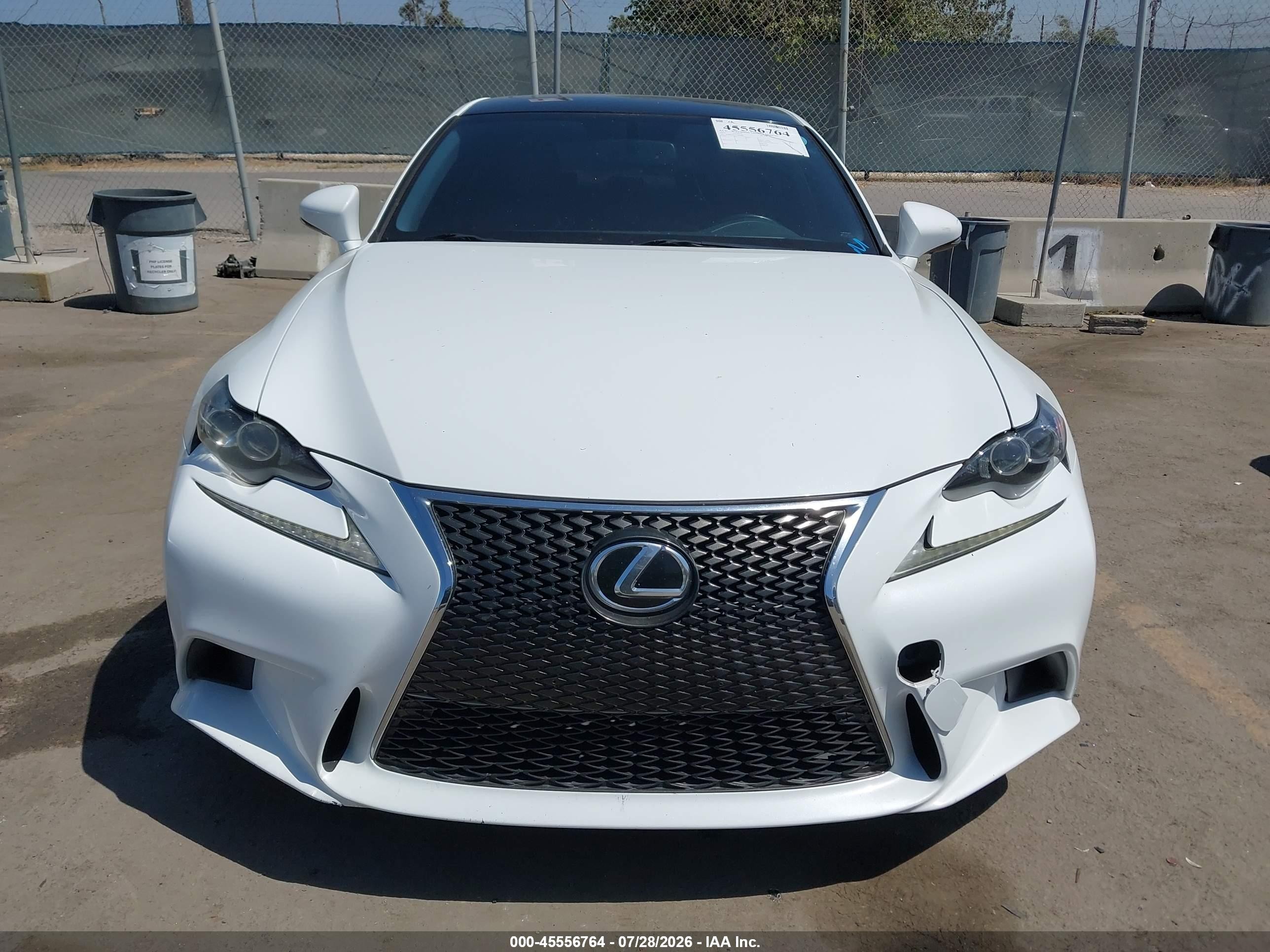2015 Lexus Is 250   White vin: JTHBF1D21F5064681