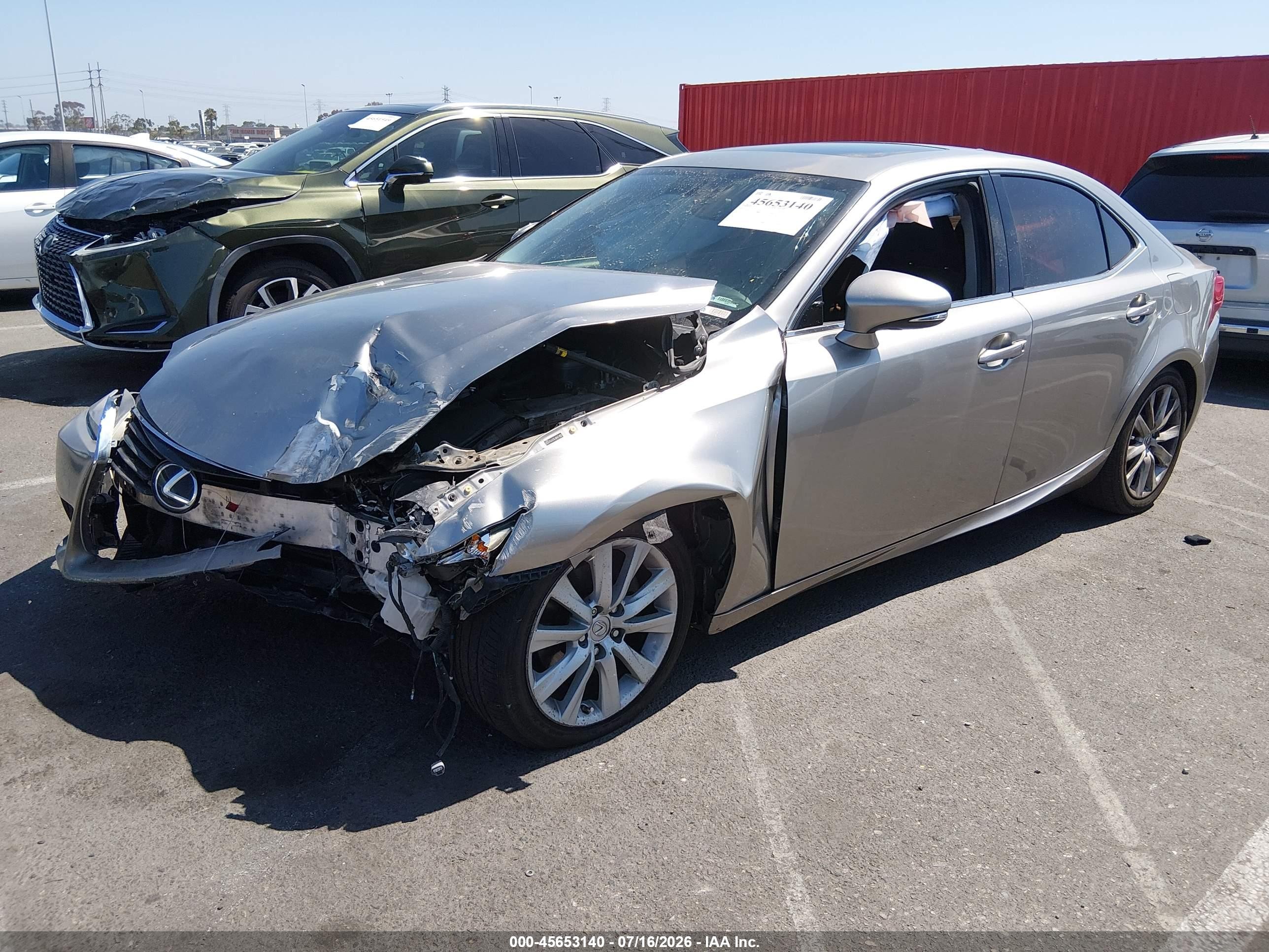 2015 Lexus Is 250   Silver vin: JTHBF1D21F5073333