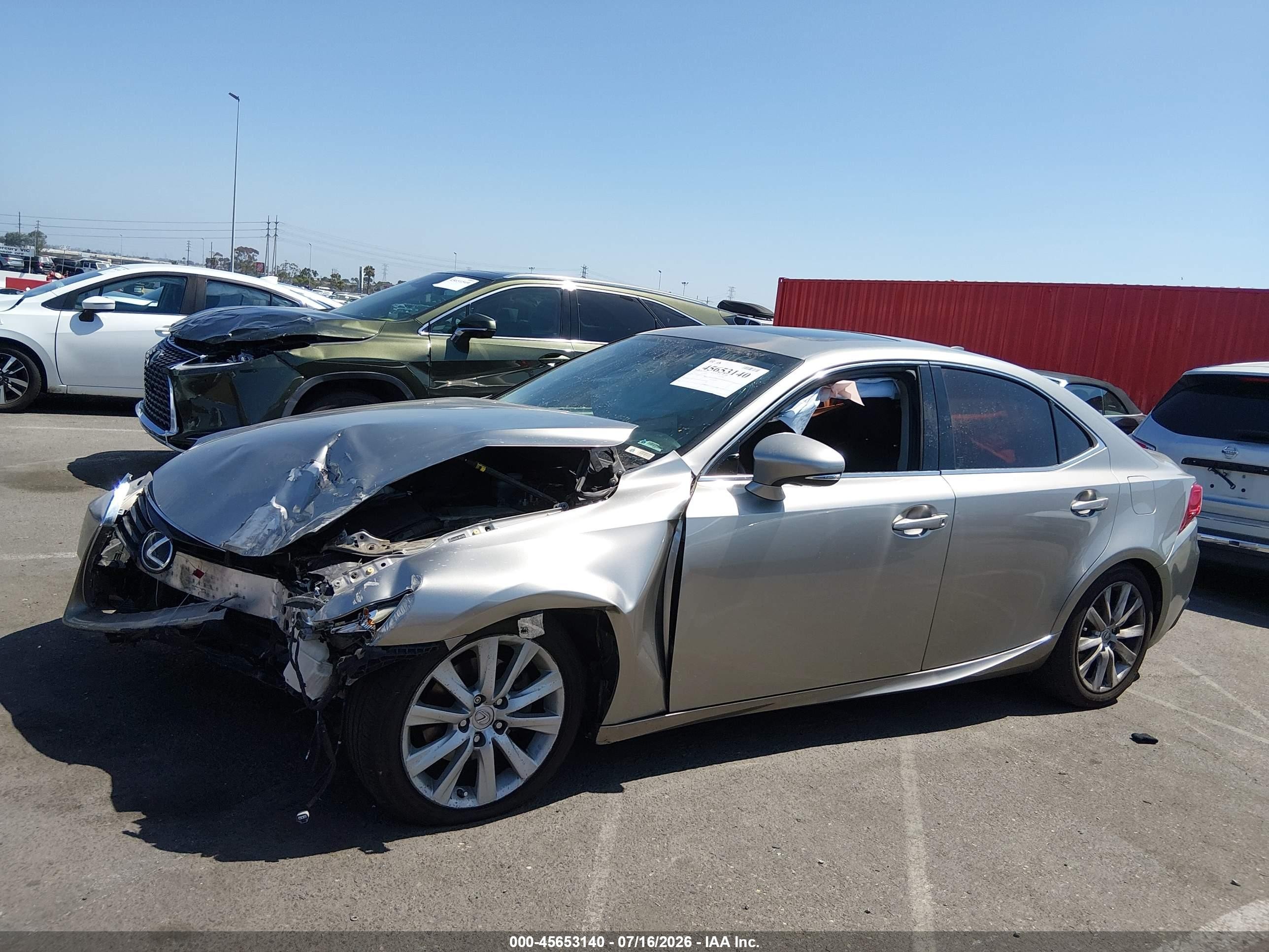 2015 Lexus Is 250   Silver vin: JTHBF1D21F5073333