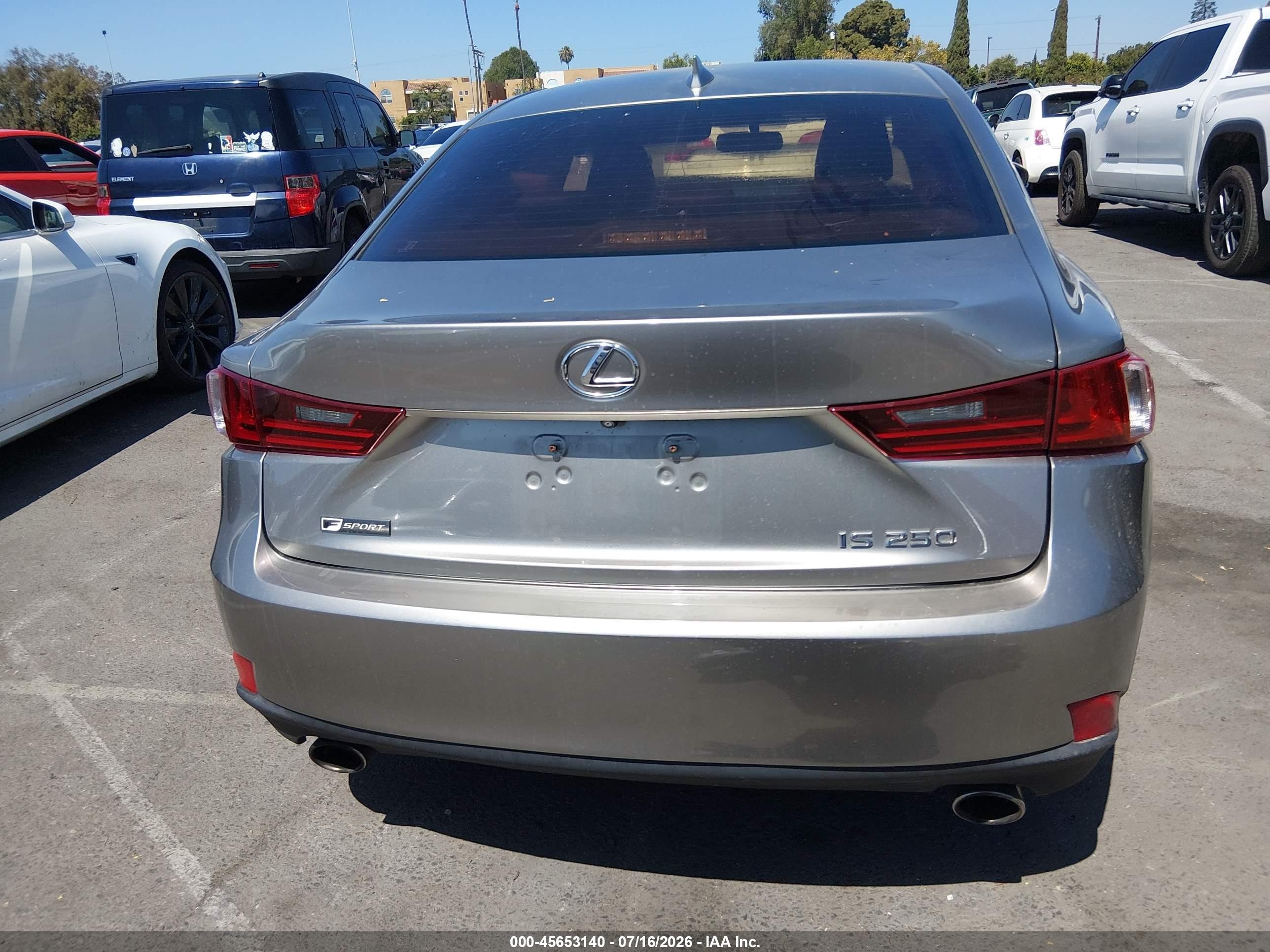 2015 Lexus Is 250   Silver vin: JTHBF1D21F5073333