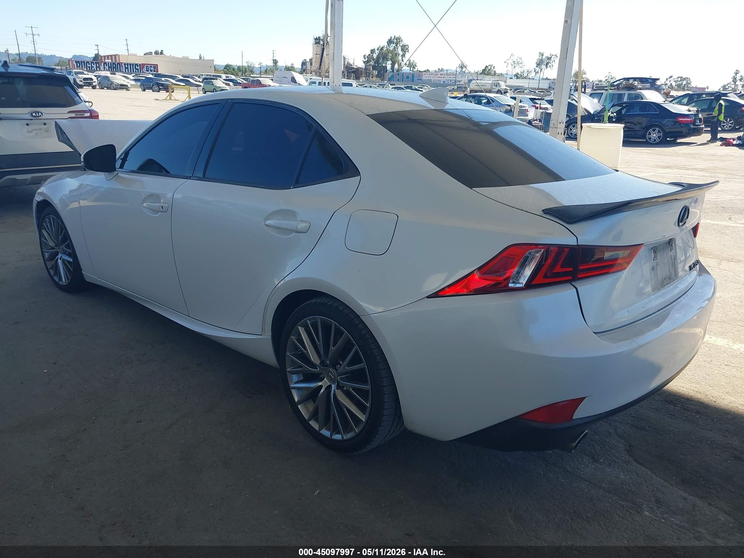 2015 Lexus Is 250   White vin: JTHBF1D21F5075468