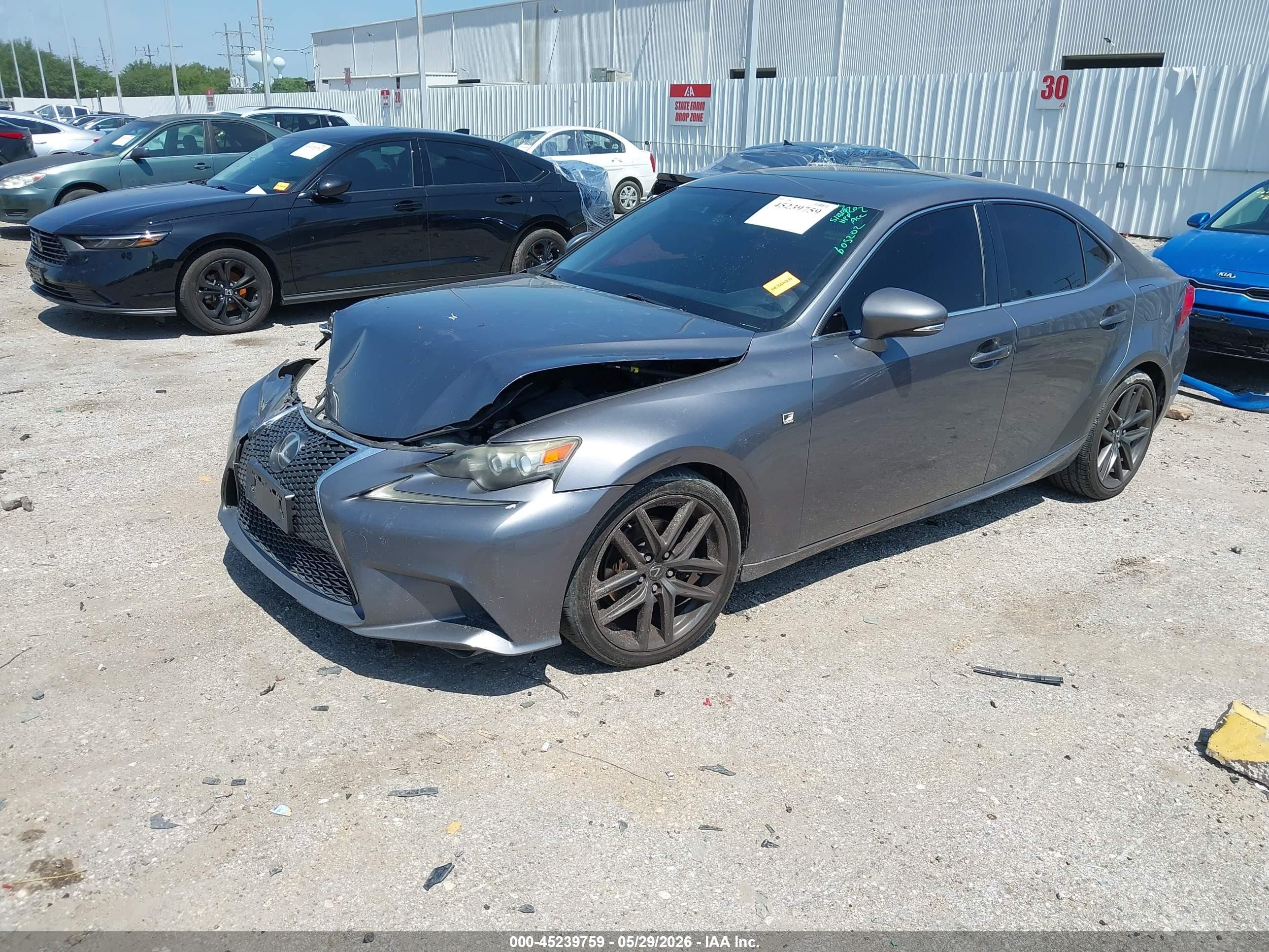 2014 Lexus Is 250 Gray vin: JTHBF1D22E5021725