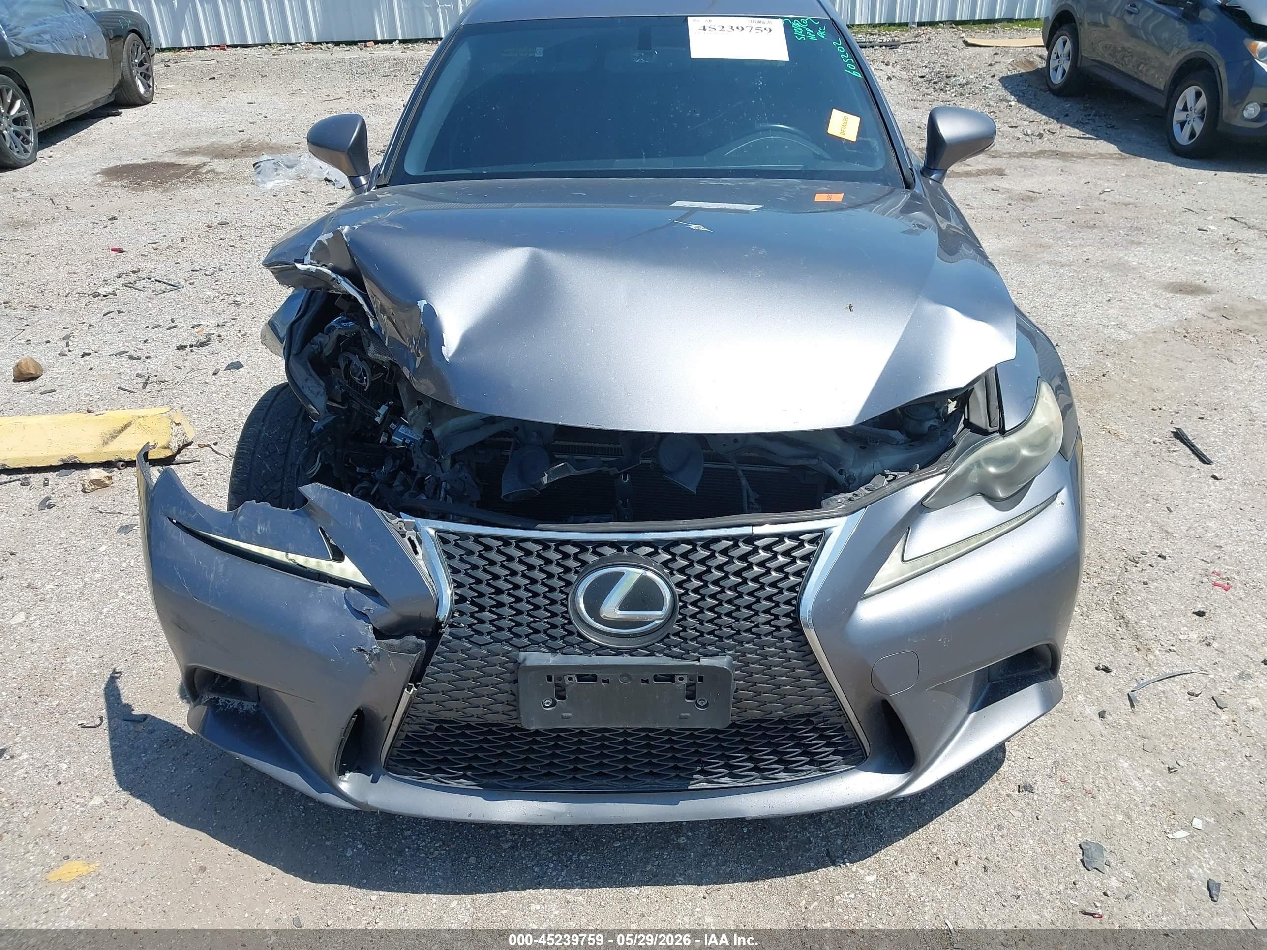 2014 Lexus Is 250 Gray vin: JTHBF1D22E5021725