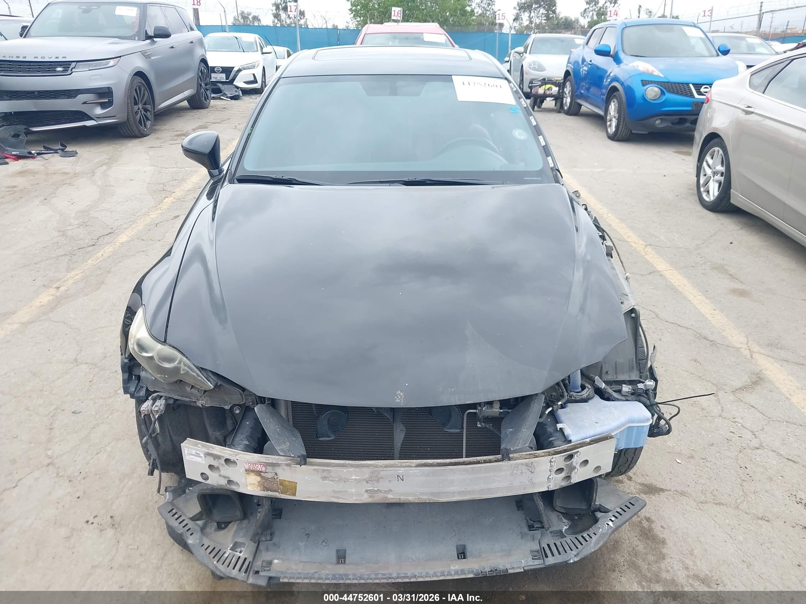 2014 Lexus Is 250   Black vin: JTHBF1D22E5027265