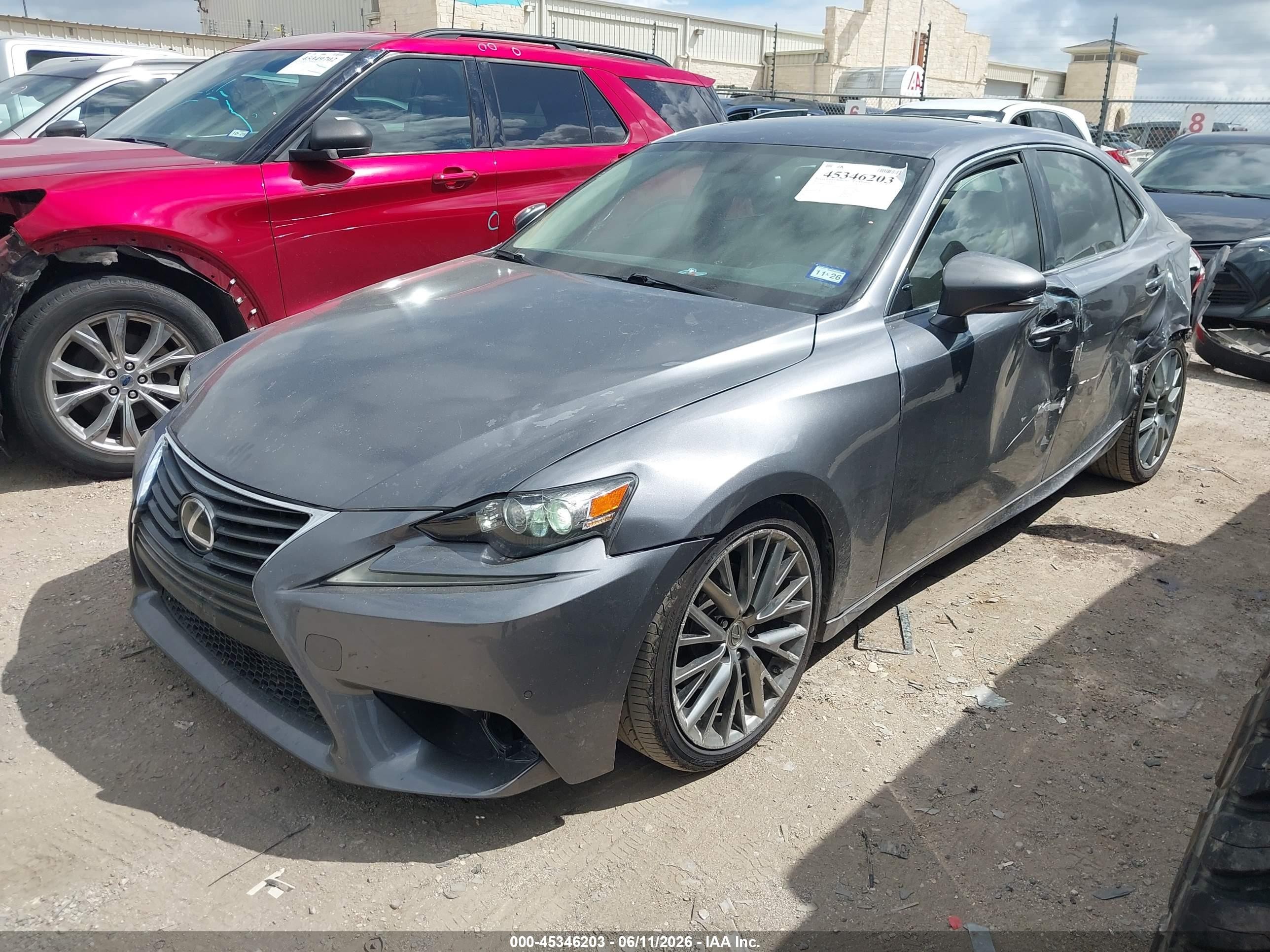 2015 Lexus Is 250   Gray vin: JTHBF1D22F5064396