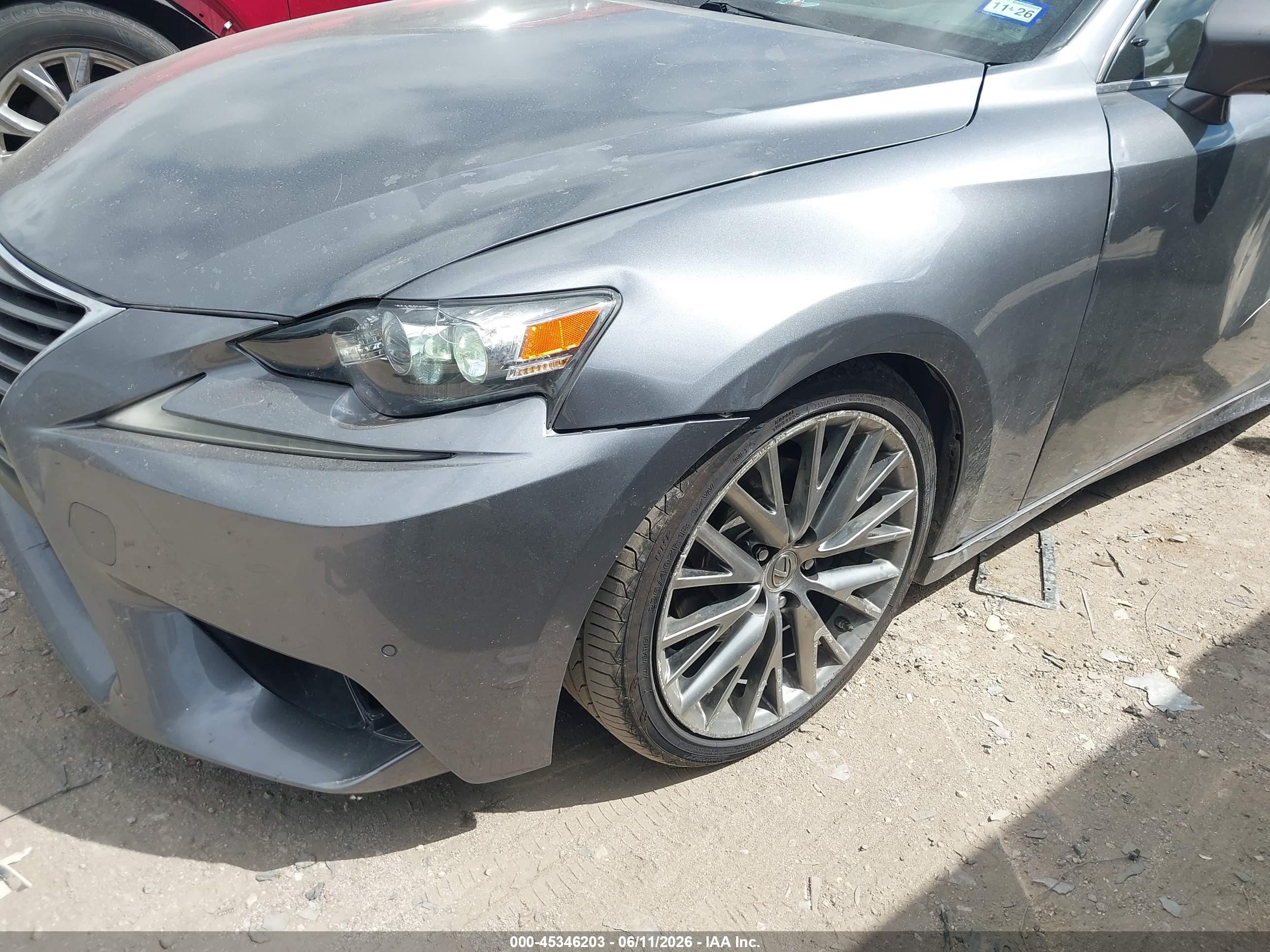 2015 Lexus Is 250   Gray vin: JTHBF1D22F5064396