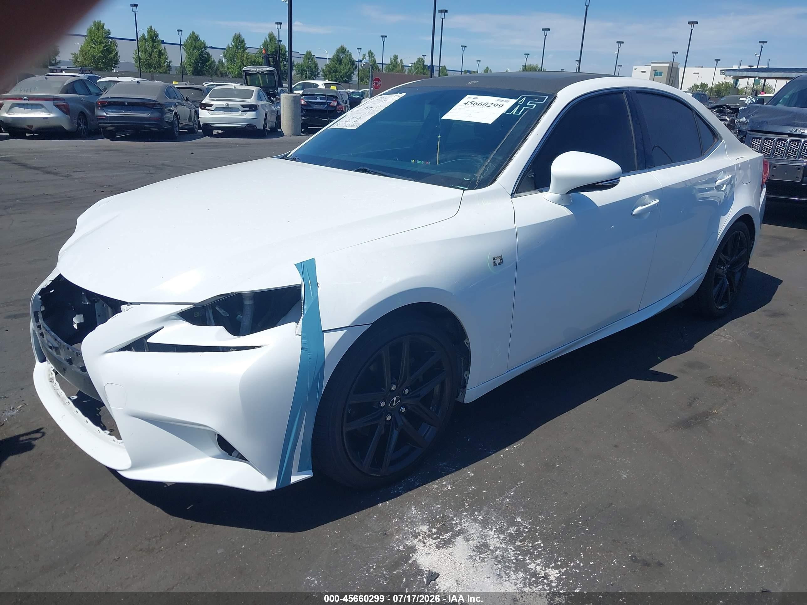 2015 Lexus Is 250 White vin: JTHBF1D22F5065726