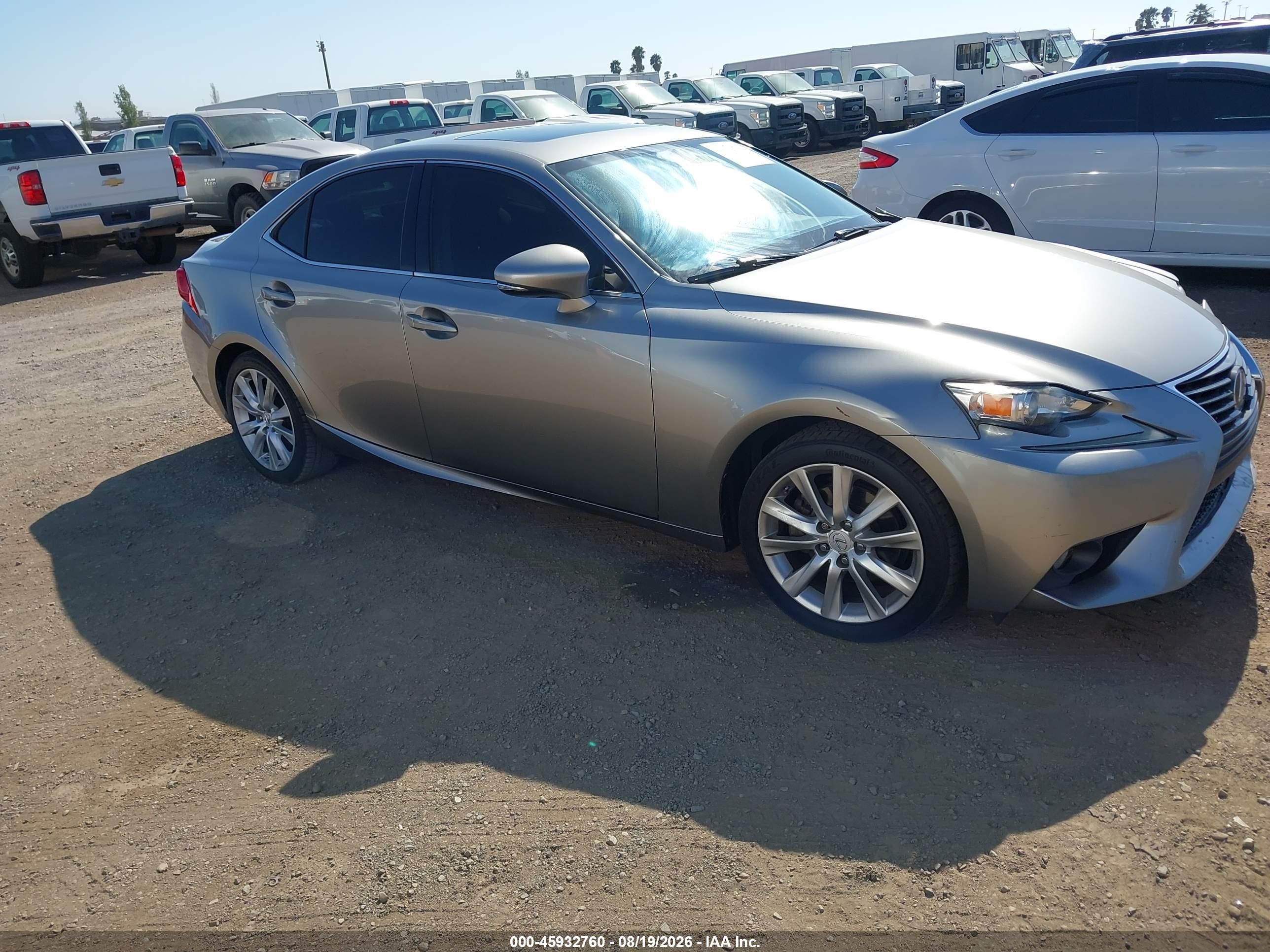 2014 Lexus Is 250   Silver vin: JTHBF1D23E5030076