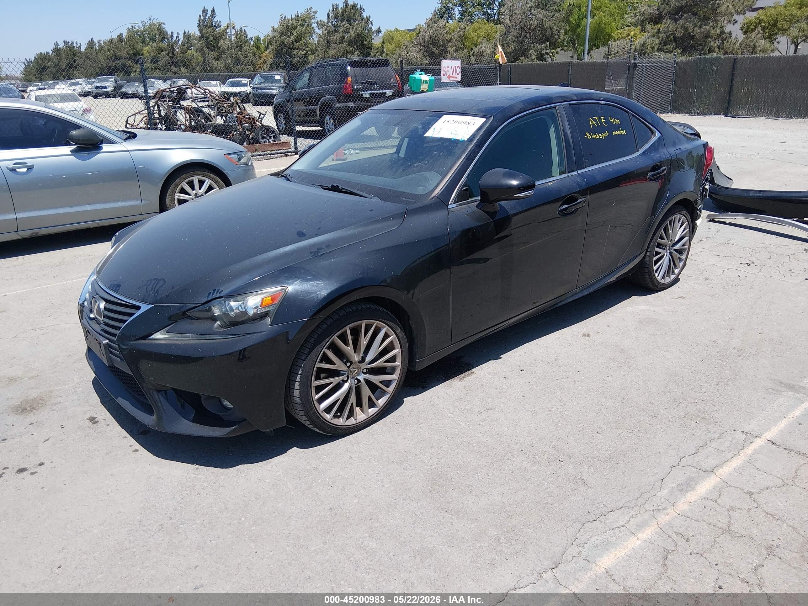 2015 Lexus Is 250   Черный vin: JTHBF1D23F5049342