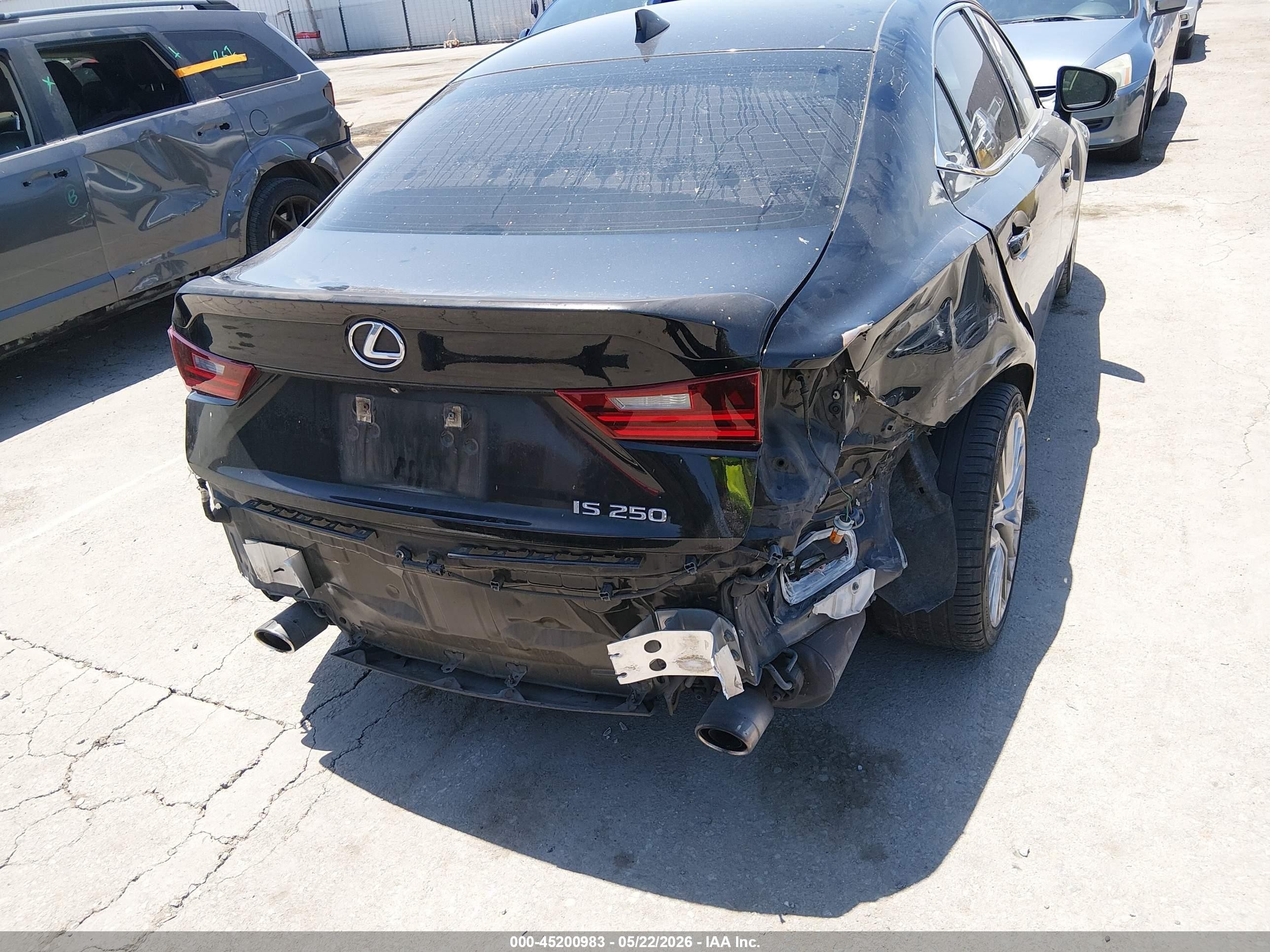2015 Lexus Is 250   Черный vin: JTHBF1D23F5049342