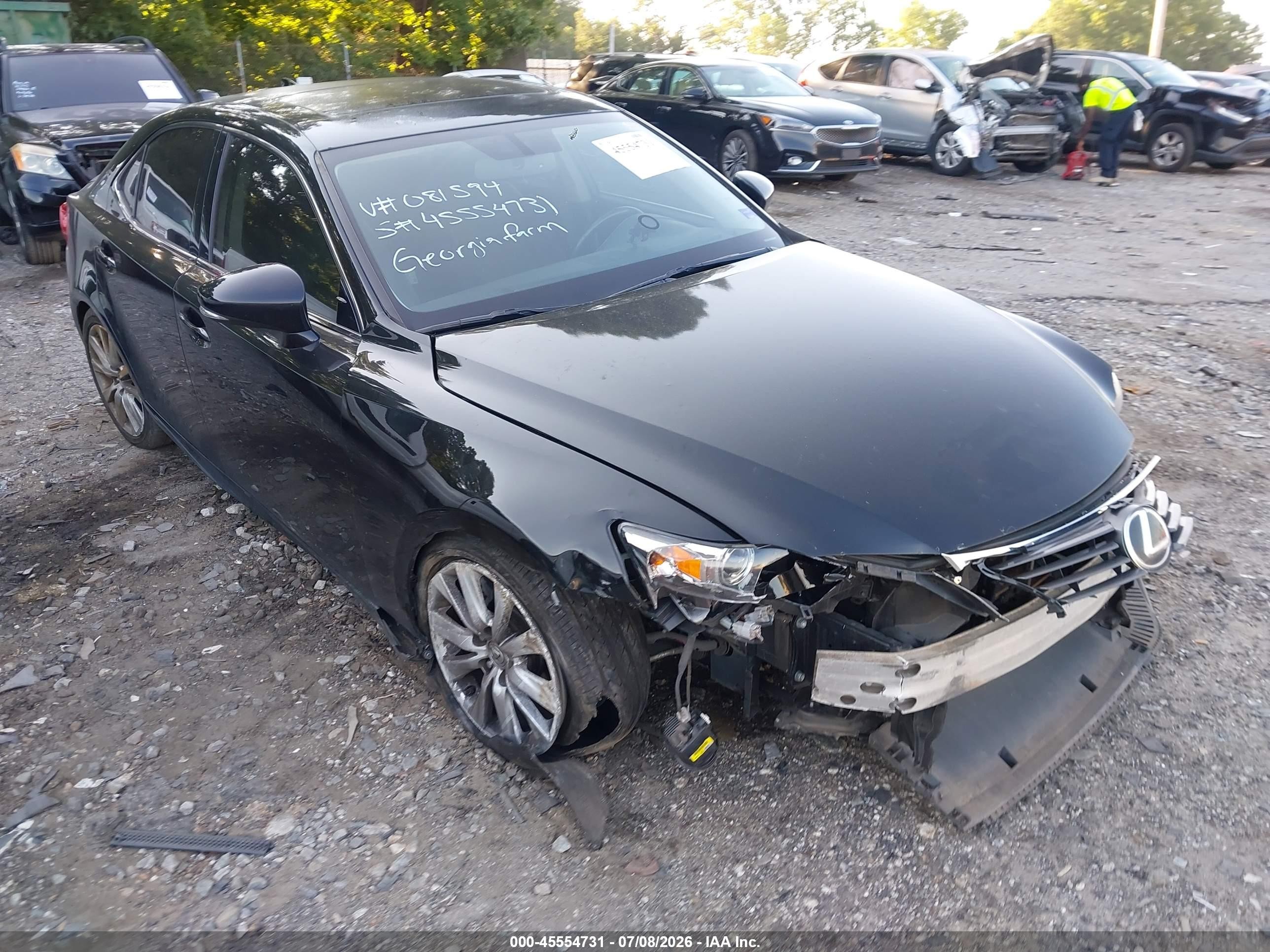 2015 Lexus Is 250   Черный vin: JTHBF1D23F5081594
