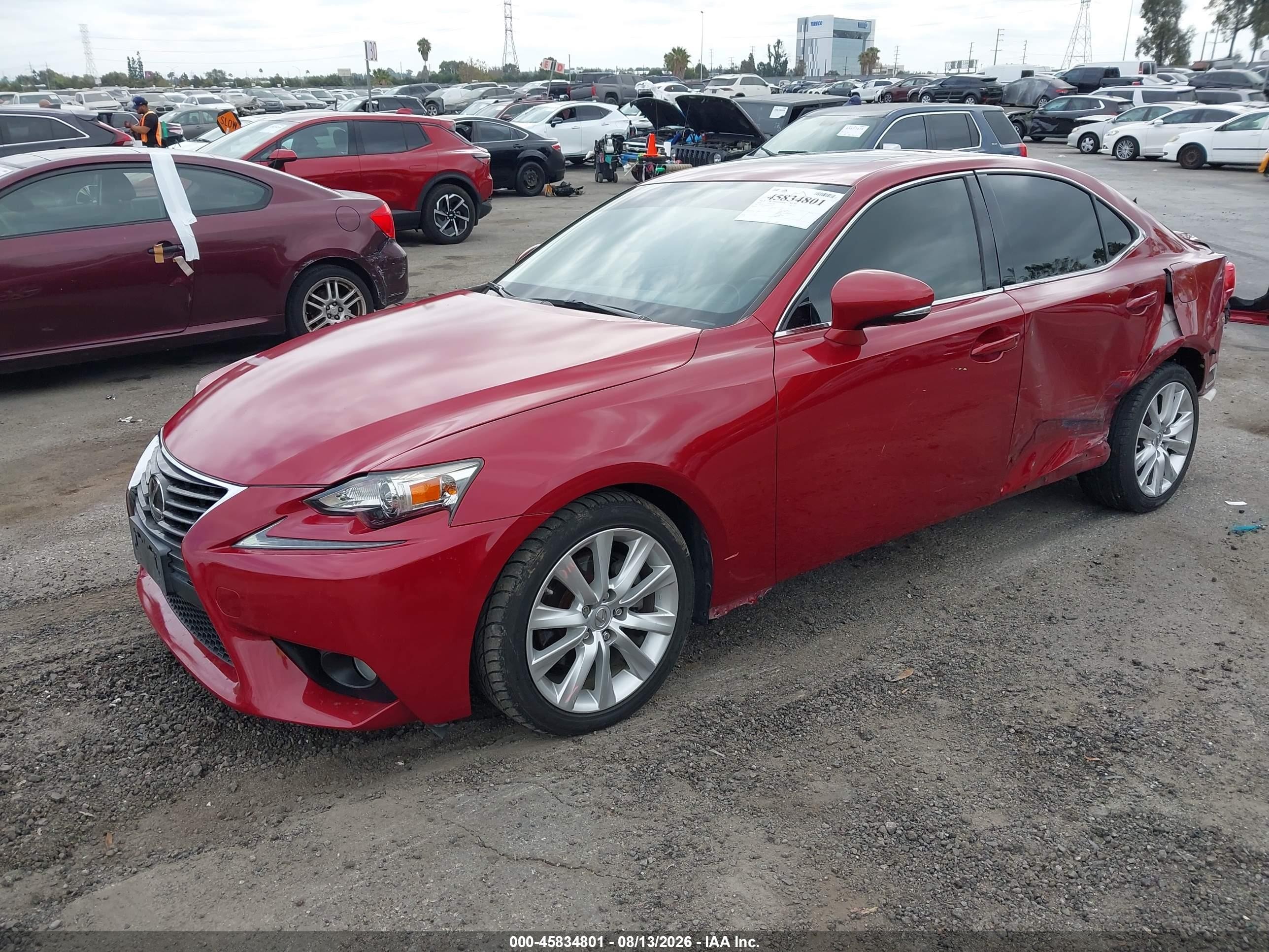 2014 Lexus Is 250   Red vin: JTHBF1D24E5011374