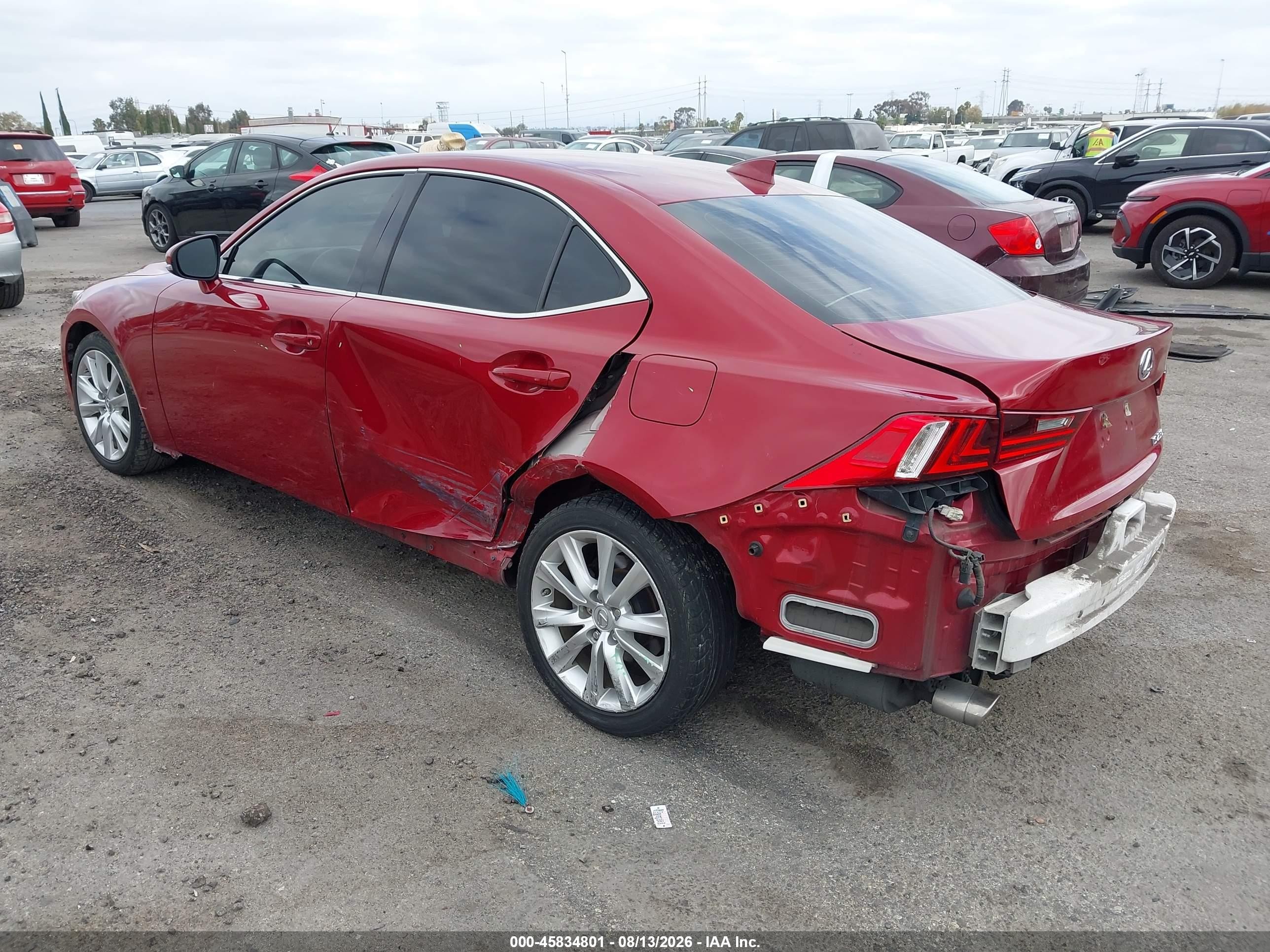 2014 Lexus Is 250   Red vin: JTHBF1D24E5011374