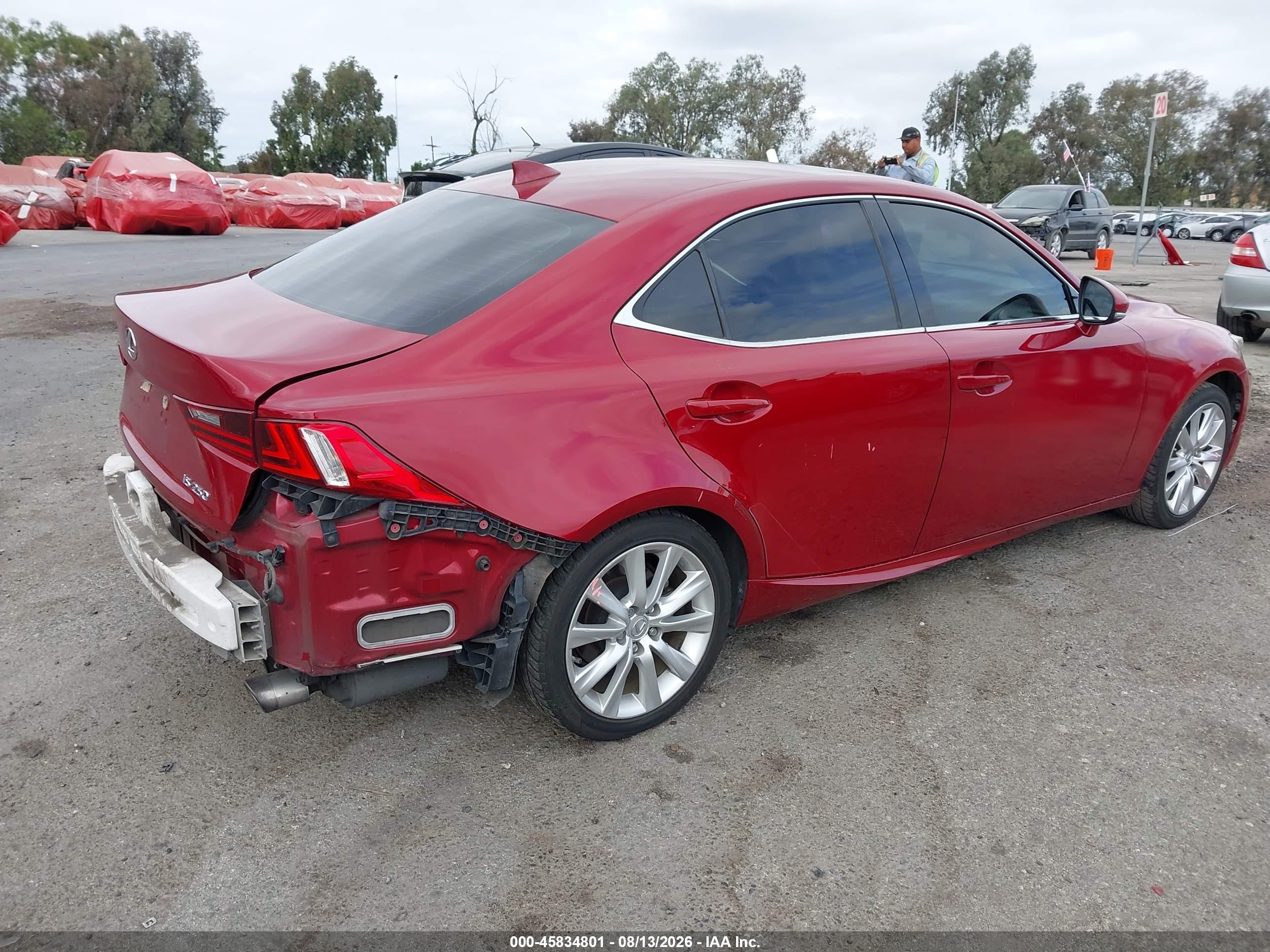 2014 Lexus Is 250   Red vin: JTHBF1D24E5011374