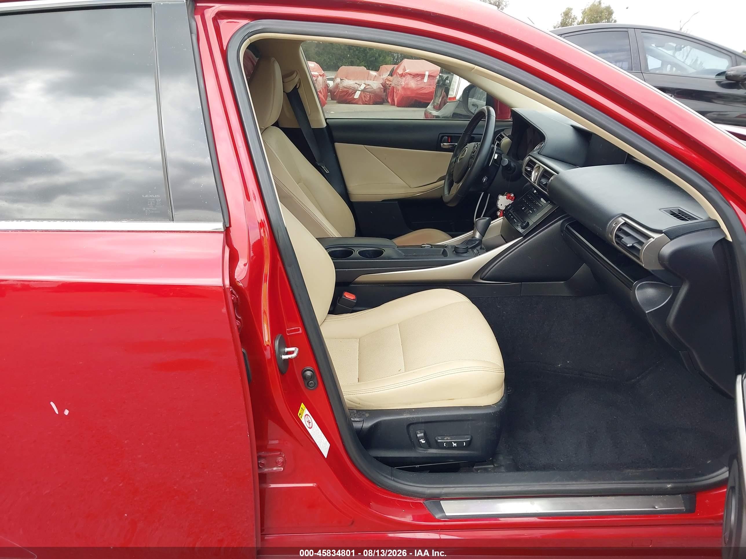 2014 Lexus Is 250   Red vin: JTHBF1D24E5011374