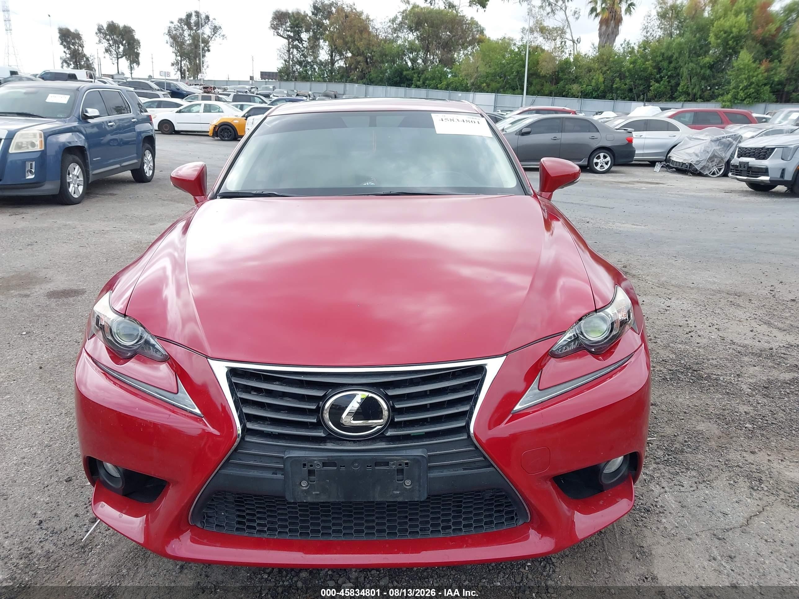 2014 Lexus Is 250   Red vin: JTHBF1D24E5011374