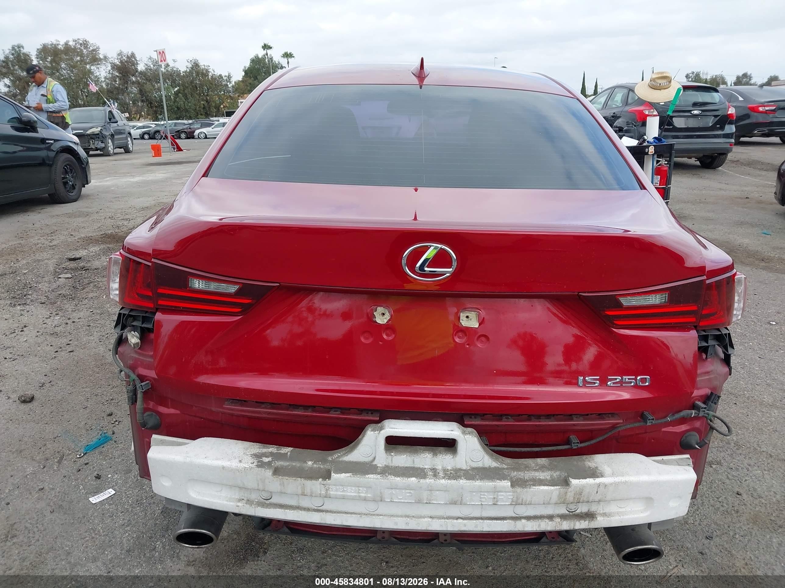 2014 Lexus Is 250   Red vin: JTHBF1D24E5011374